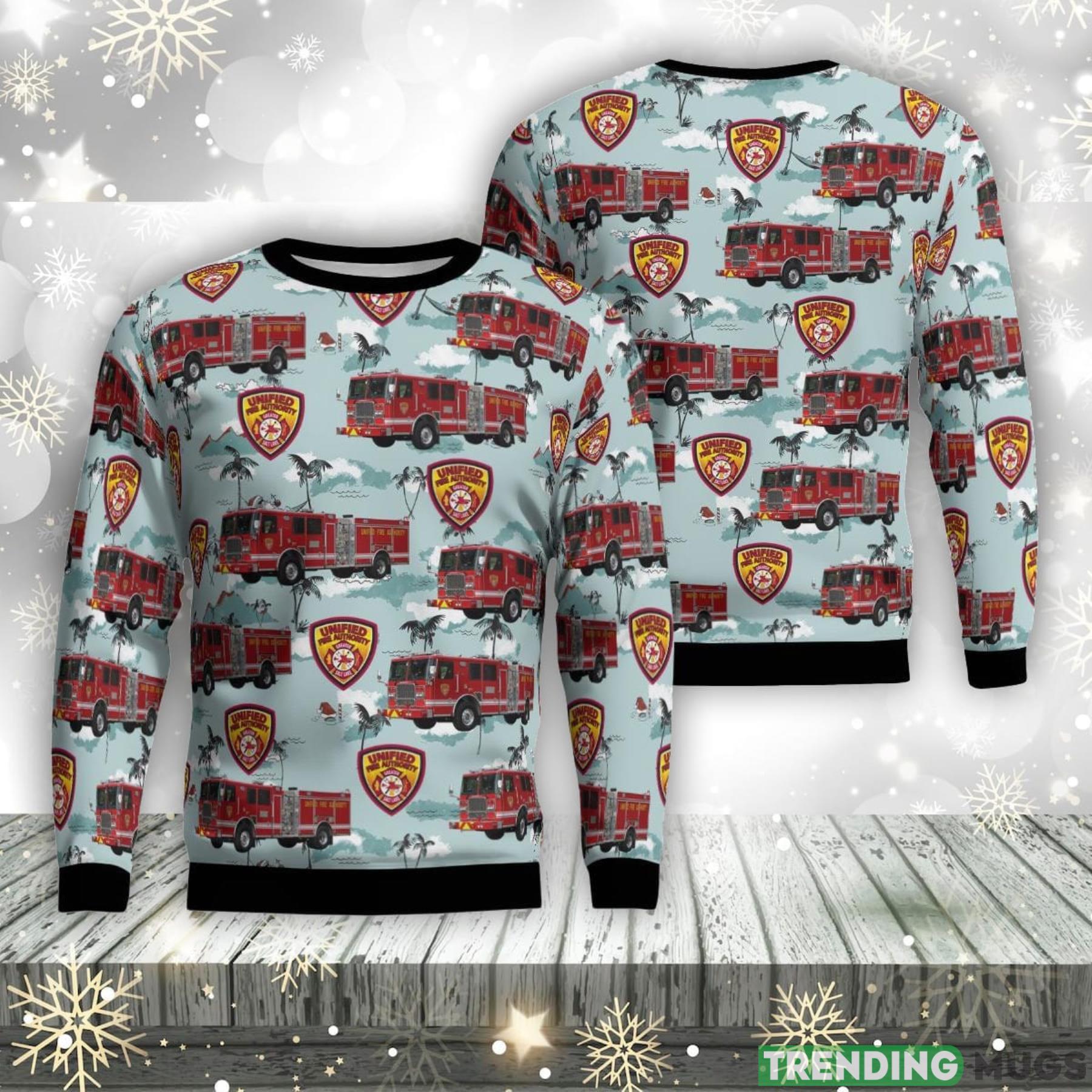 Salt Lake County, Utah, Unified Fire Authority Christmas 3D Ugly Sweater Christmas Gift Product Photo 1 Salt Lake County, Utah, Unified Fire Authority Christmas 3D Ugly Sweater Christmas Gift Product Photo 1