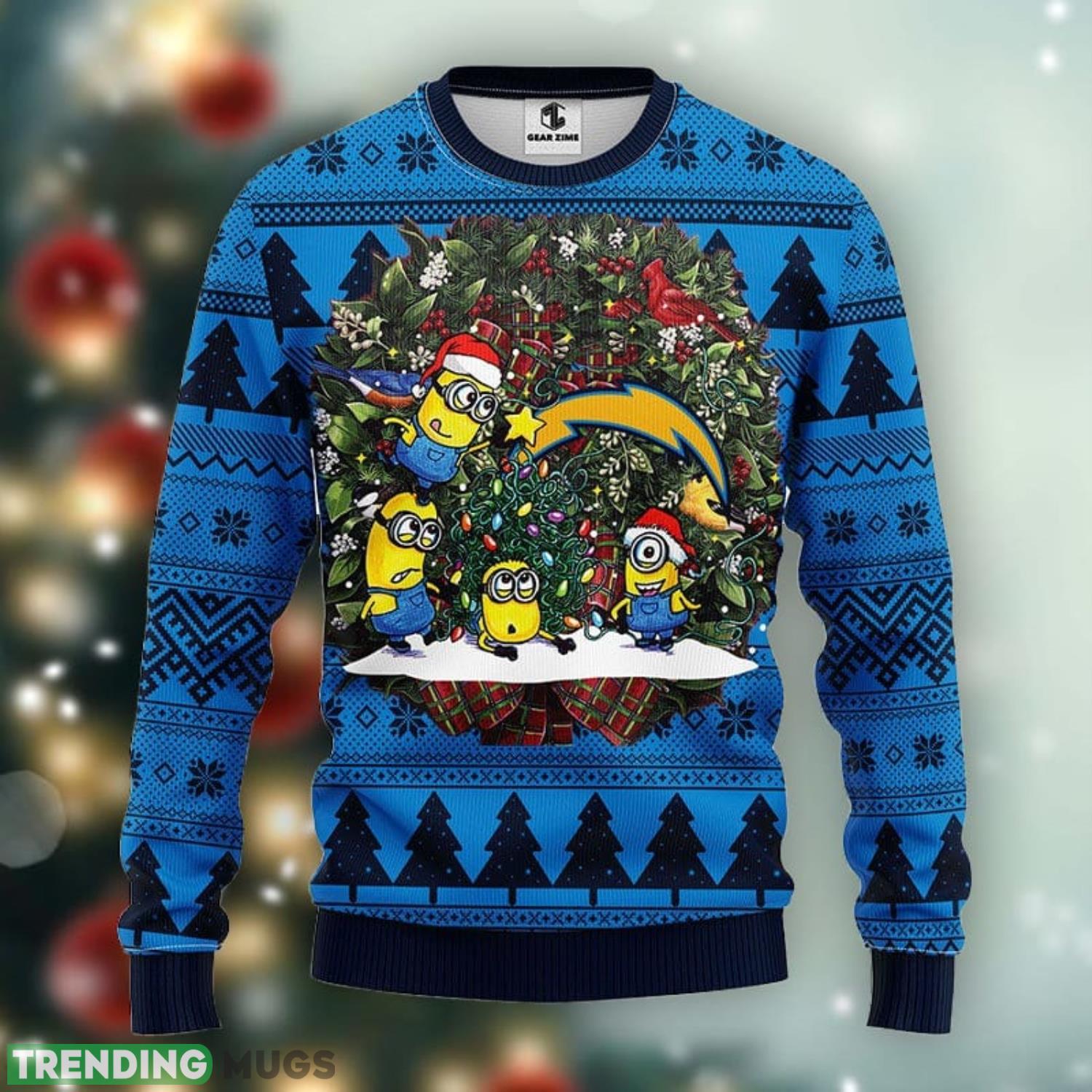 San Diego Chargers Minion Christmas Ugly Sweater Christmas Gift Ideas For Fans Product Photo 1 San Diego Chargers Minion Christmas Ugly Sweater Christmas Gift Ideas For Fans Product Photo 1