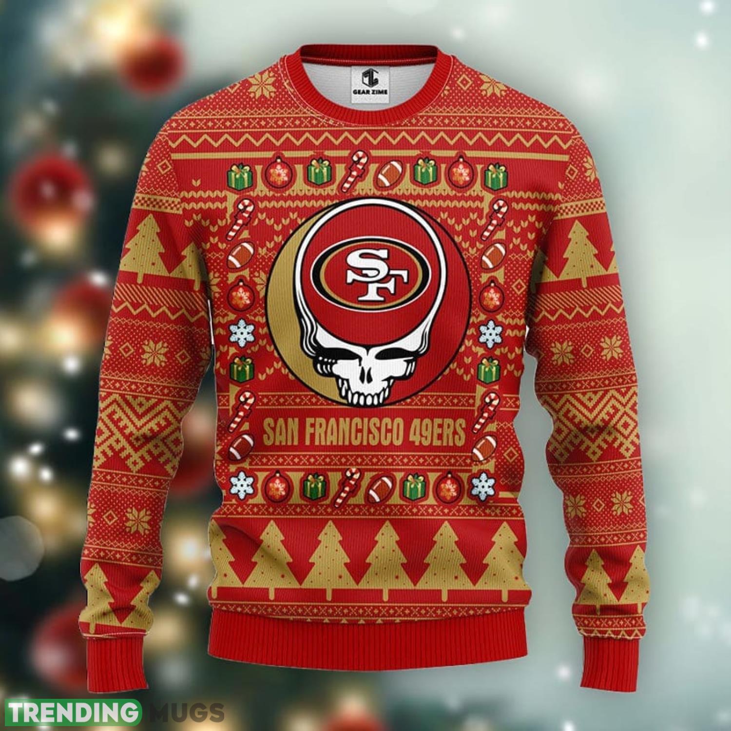 San Francisco 49ers Grateful Dead Ugly Christmas Sweater Xmas Christmas Holiday Gift For Fans Product Photo 1 San Francisco 49ers Grateful Dead Ugly Christmas Sweater Xmas Christmas Holiday Gift For Fans Product Photo 1
