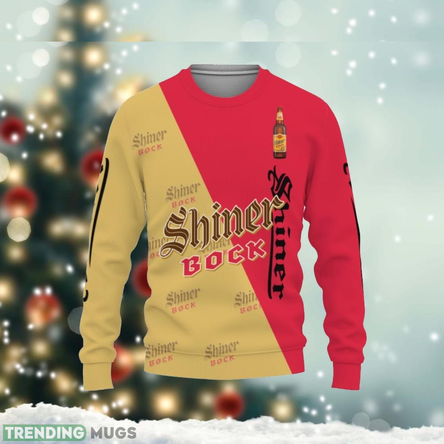 Shiner Bock Beers Beers And Whiskey Pattern Logo Christmas Gift Ugly 3D Sweater Product Photo 1 Shiner Bock Beers Beers And Whiskey Pattern Logo Christmas Gift Ugly 3D Sweater Product Photo 1