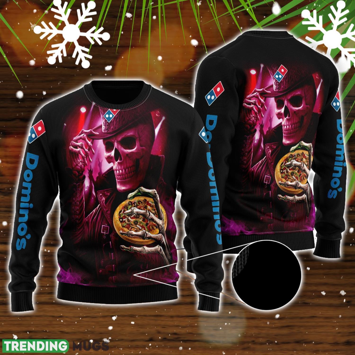 Skull Domino's Pizza All Over Print 3D Sweater For Men And Women Product Photo 1
