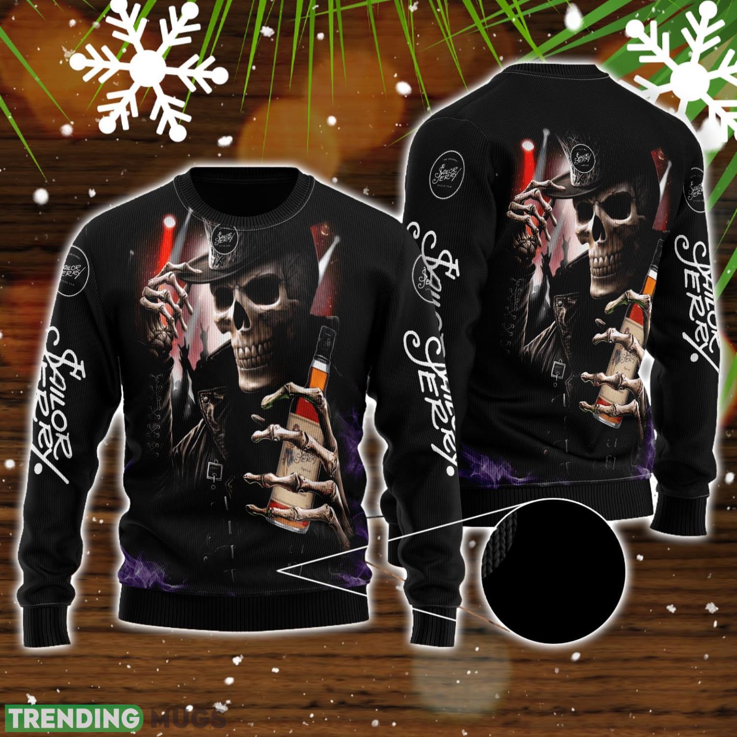 Skull Sailor Jerry All Over Print 3D Sweater For Men And Women Product Photo 1 Skull Sailor Jerry All Over Print 3D Sweater For Men And Women Product Photo 1