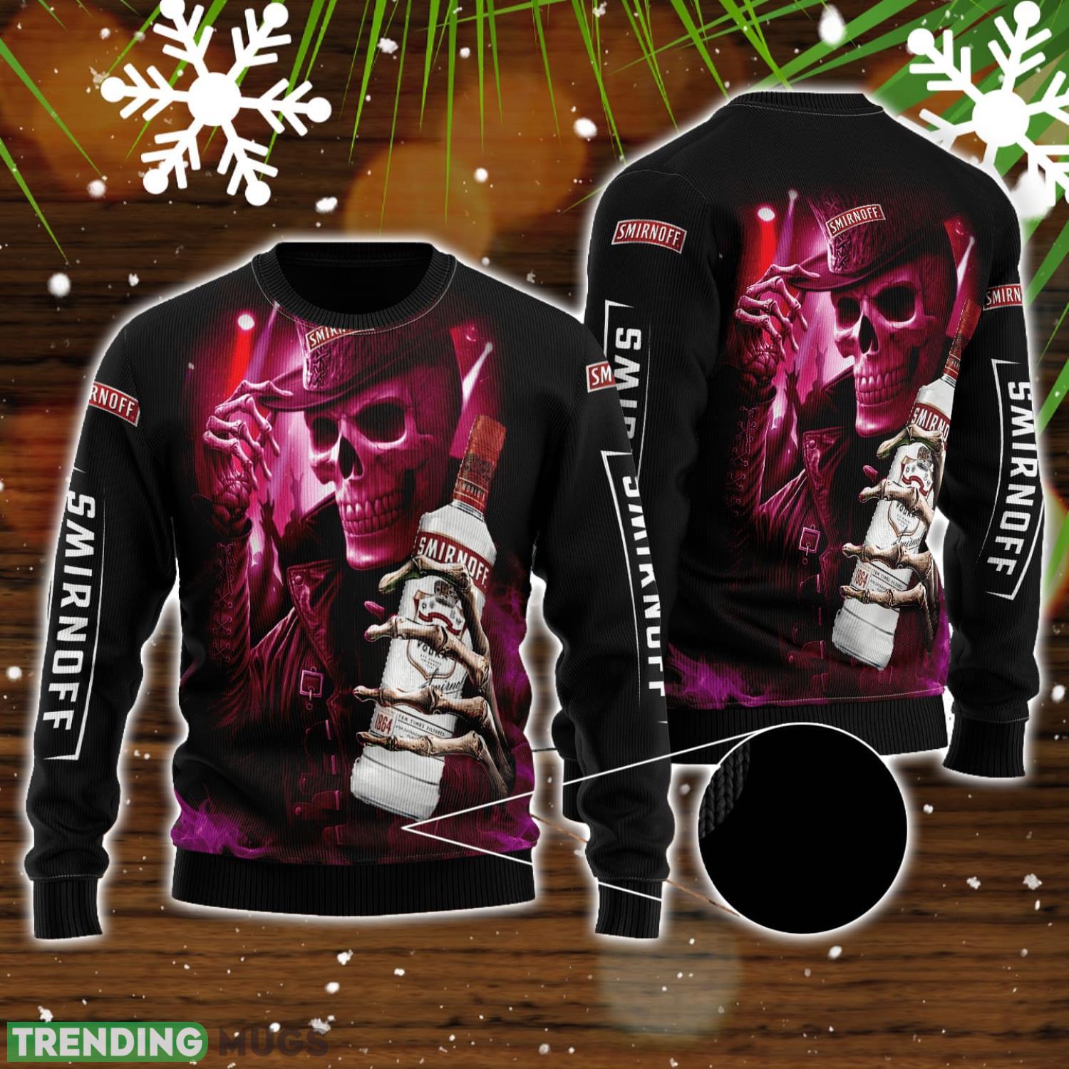 Skull Smirnoff Vodka All Over Print 3D Sweater For Men And Women Product Photo 1 Skull Smirnoff Vodka All Over Print 3D Sweater For Men And Women Product Photo 1