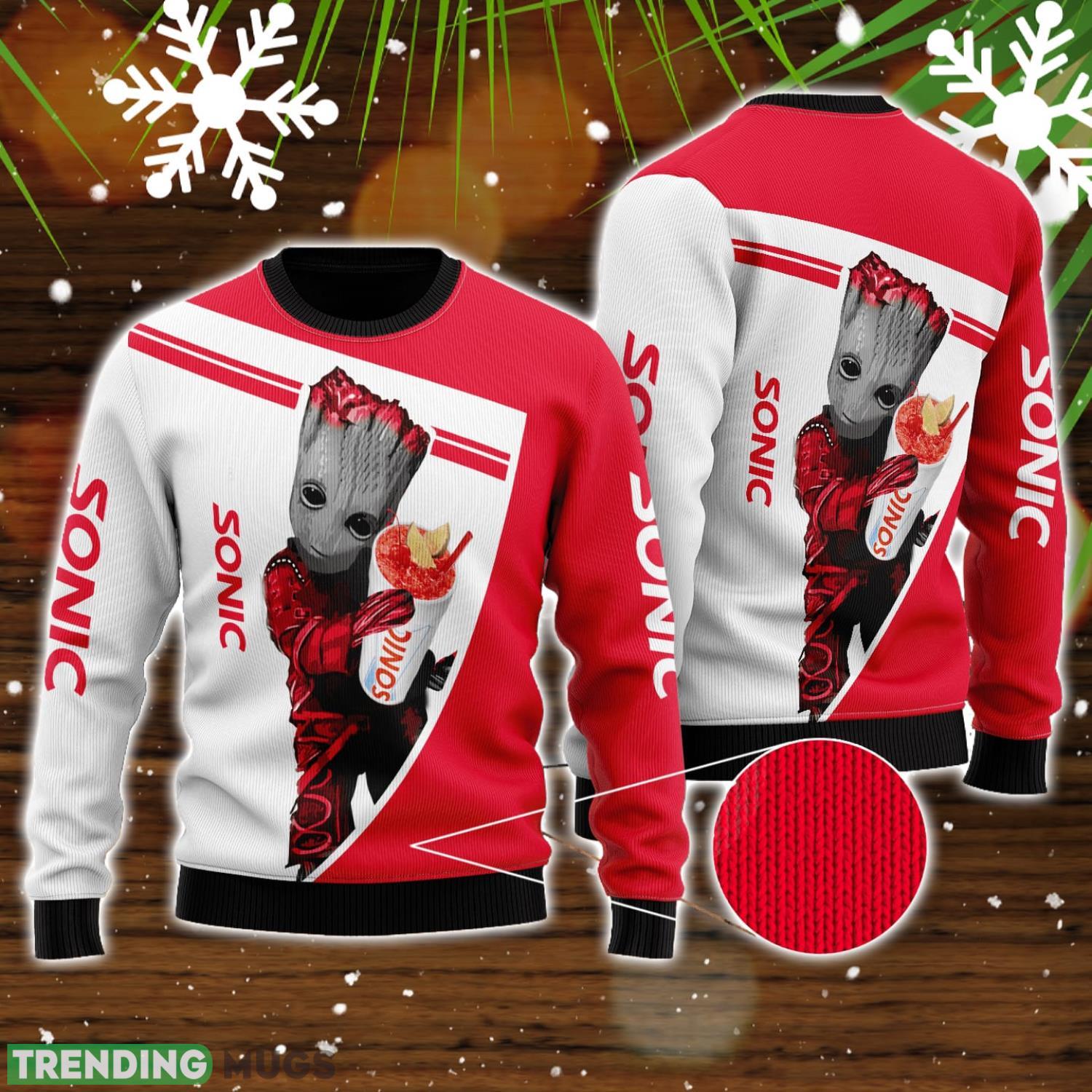 Sonic Drive-In And Baby Groot All Over Print 3D Sweater For Men And Women Product Photo 1 Sonic Drive-In And Baby Groot All Over Print 3D Sweater For Men And Women Product Photo 1