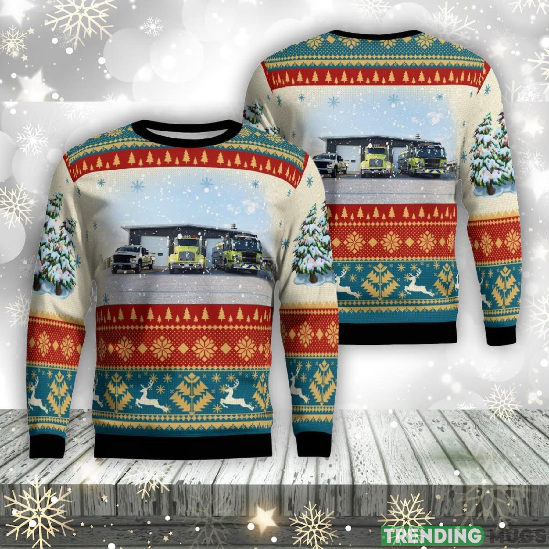 South Byron, New York, South Byron Volunteer Fire Company Christmas 3D Ugly Sweater Christmas Gift Product Photo 1 South Byron, New York, South Byron Volunteer Fire Company Christmas 3D Ugly Sweater Christmas Gift Product Photo 1