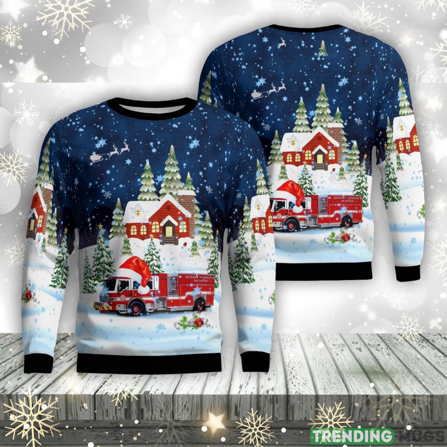 Spartanburg, South Carolina, Westview-Fairforest Fire Department AOP Ugly Sweater Christmas Gift Product Photo 1 Spartanburg, South Carolina, Westview-Fairforest Fire Department AOP Ugly Sweater Christmas Gift Product Photo 1