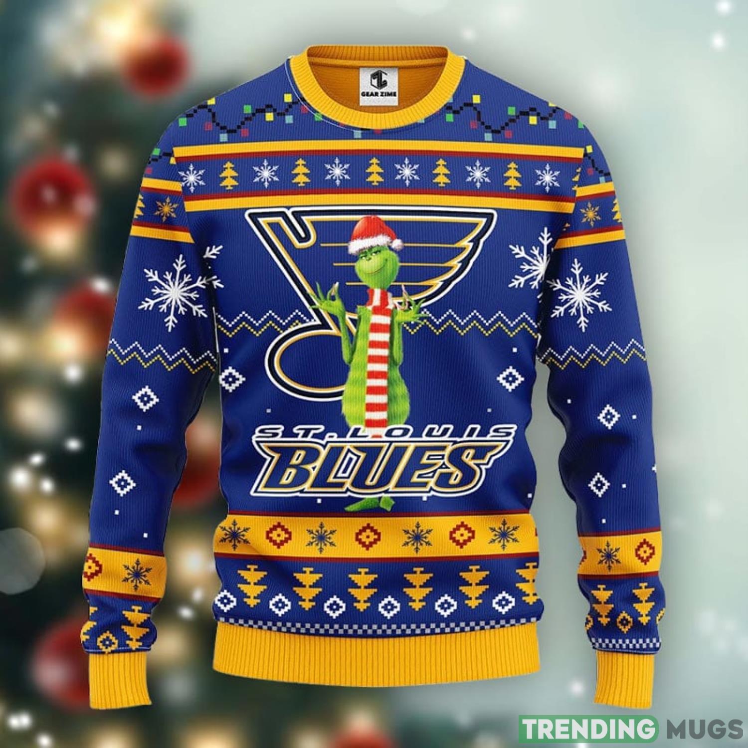 St. Louis Blues Funny Grinch Christmas Ugly Sweater 3D Christmas Xmas Sweater Product Photo 1