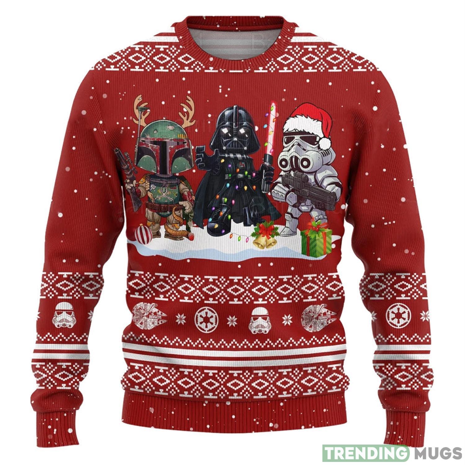 Star Wars Christmas Storm Trooper Darth Vader Mandalorian Ugly Christmas Sweater 3D All Over Printed Christmas Sweater Product Photo 1