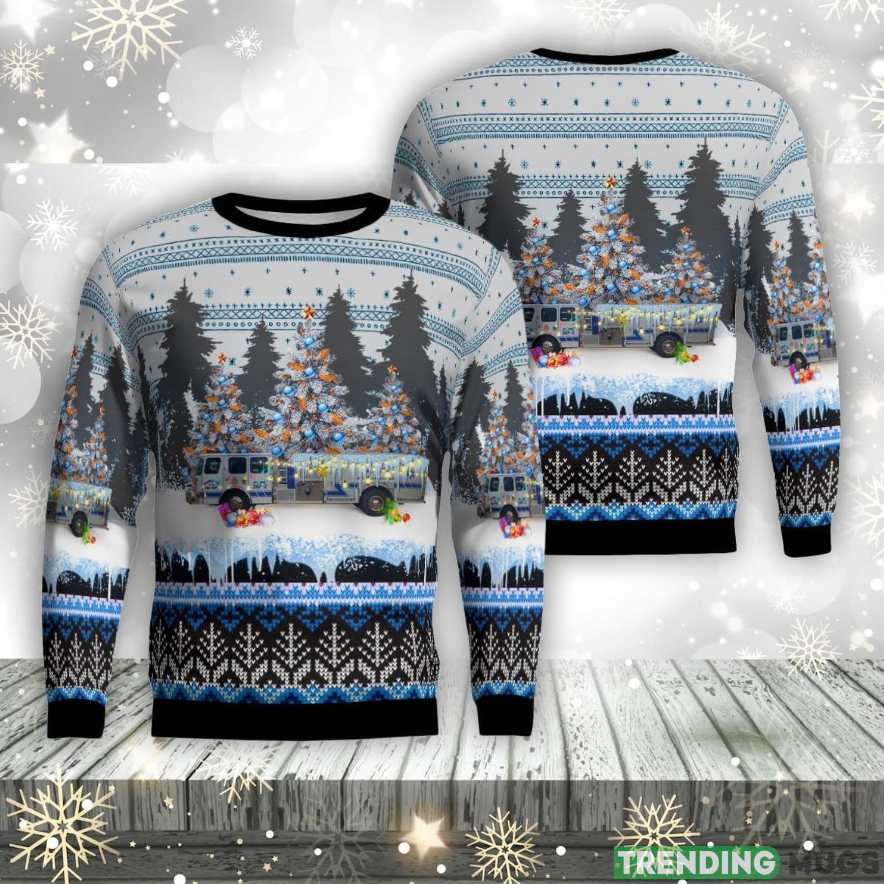 Sturgeon Vol. Fire Dept., Sturgeon, Pennsylvania Christmas AOP Ugly Sweater Christmas Gift Product Photo 1 Sturgeon Vol. Fire Dept., Sturgeon, Pennsylvania Christmas AOP Ugly Sweater Christmas Gift Product Photo 1