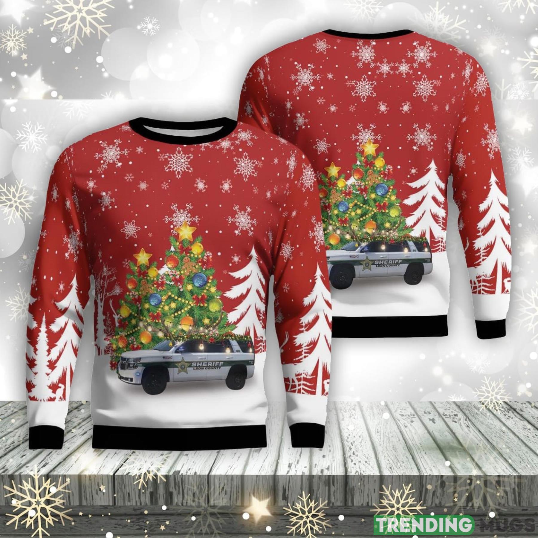 Tallahassee, Florida, Leon County Sheriffs Office Tahoe AOP Ugly Sweater Christmas Gift Product Photo 1 Tallahassee, Florida, Leon County Sheriffs Office Tahoe AOP Ugly Sweater Christmas Gift Product Photo 1
