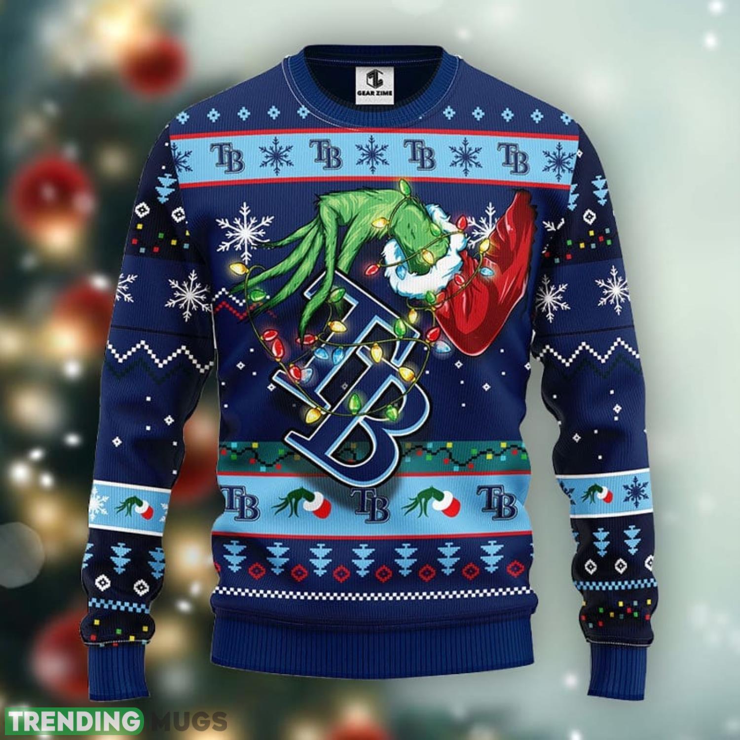 Tampa Bay Rays Grinch Christmas Ugly Sweater Christmas Gift For Fans Party Hoiliday Gift Product Photo 1 Tampa Bay Rays Grinch Christmas Ugly Sweater Christmas Gift For Fans Party Hoiliday Gift Product Photo 1