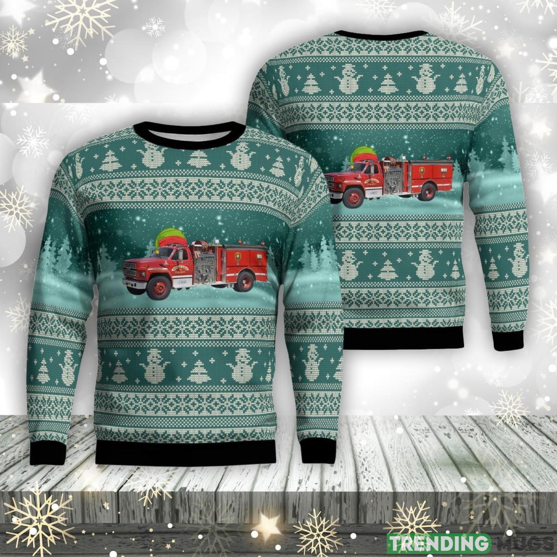 Taylorsville, North Carolina, Sugar Loaf Fire Department AOP Ugly Sweater Christmas Gift Product Photo 1 Taylorsville, North Carolina, Sugar Loaf Fire Department AOP Ugly Sweater Christmas Gift Product Photo 1