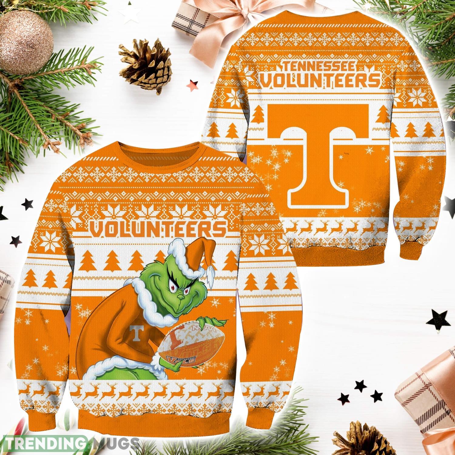 Tennessee Volunteers NCAA Grinch Hug Logo Ugly Christmas Sweater Special Christmas Gift For Fans Product Photo 1 Tennessee Volunteers NCAA Grinch Hug Logo Ugly Christmas Sweater Special Christmas Gift For Fans Product Photo 1
