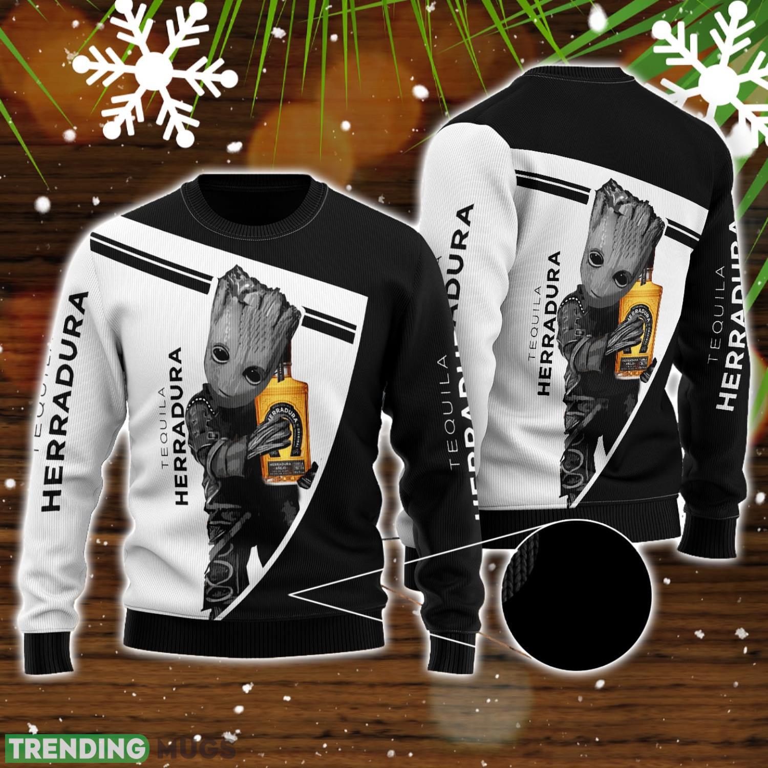 Tequila Herradura And Baby Groot All Over Print 3D Sweater For Men And Women Product Photo 1 Tequila Herradura And Baby Groot All Over Print 3D Sweater For Men And Women Product Photo 1