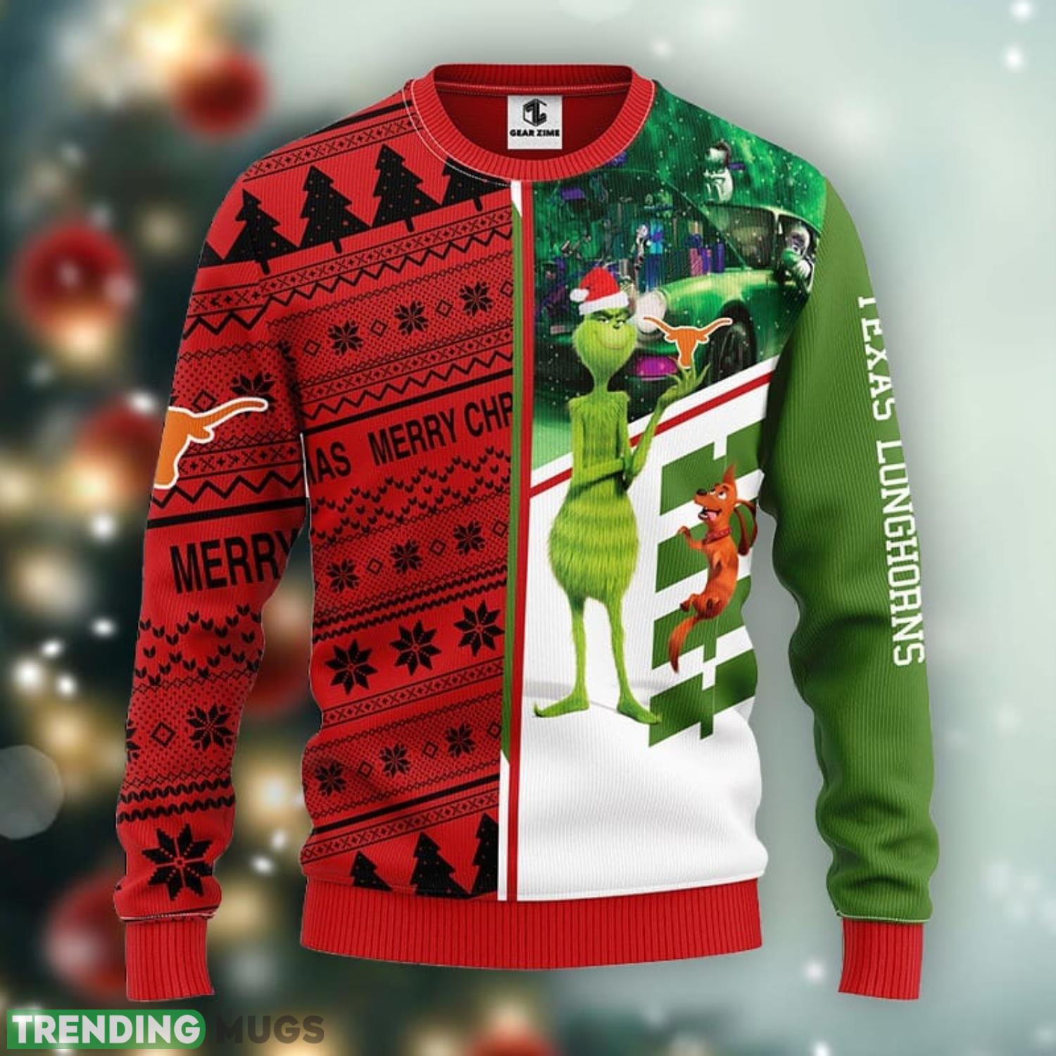 Texas Longhorns Grinch & Scooby-doo Christmas Ugly Sweater Sport Christmas Gift Ideas Product Photo 1 Texas Longhorns Grinch & Scooby-doo Christmas Ugly Sweater Sport Christmas Gift Ideas Product Photo 1