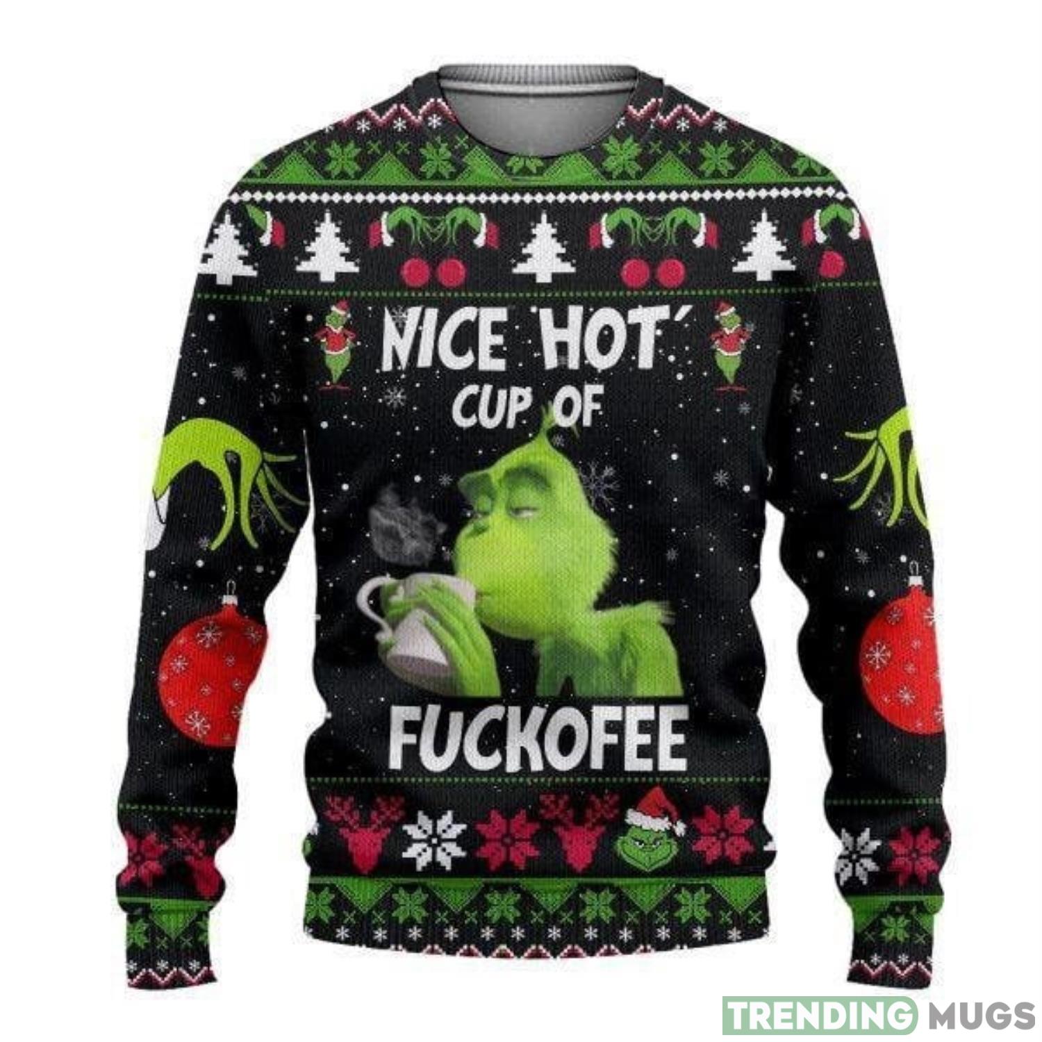 The Grinch Nice Hot Cup Of Ugly Christmas Sweater Product Photo 1 The Grinch Nice Hot Cup Of Ugly Christmas Sweater Product Photo 1