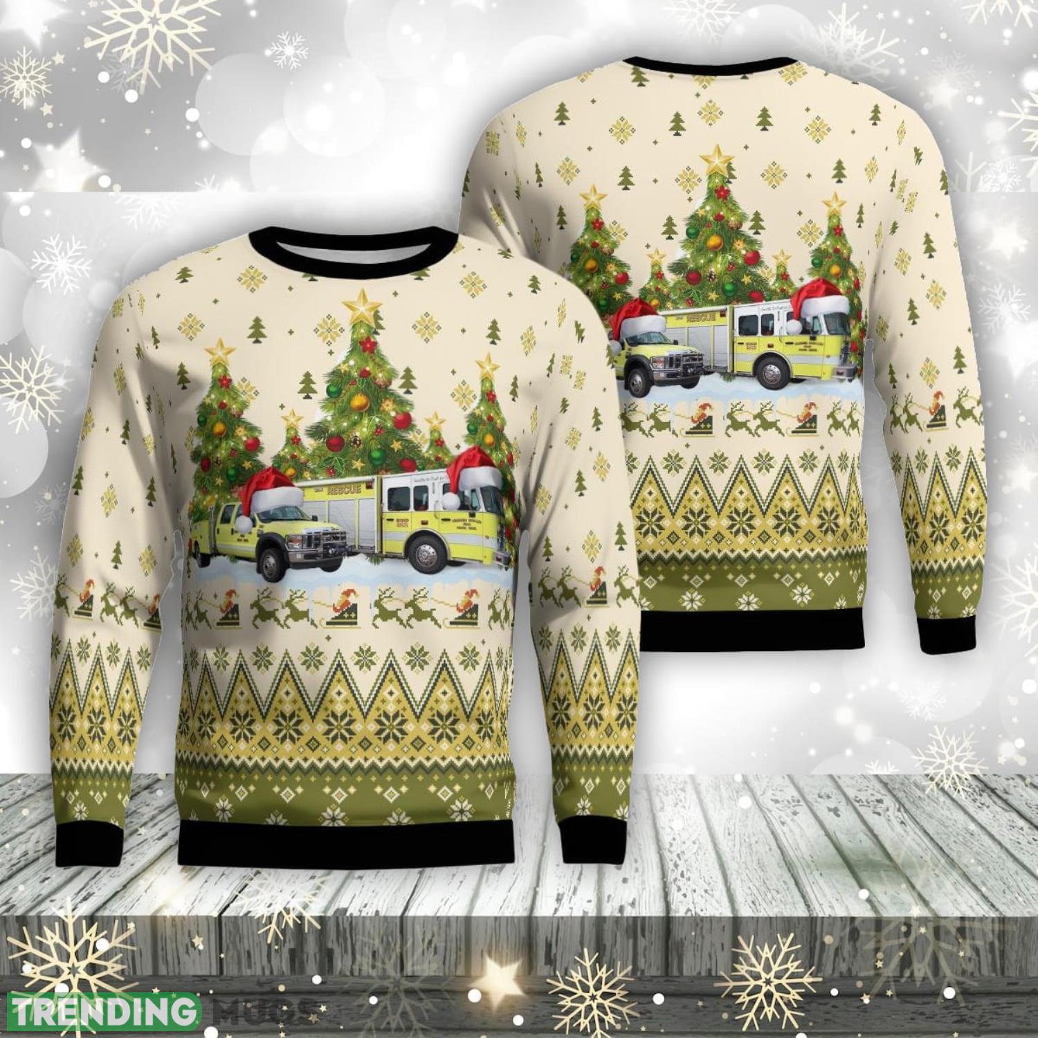 Timber-Hollis Fire Protection District, Glasford, Illinois Christmas AOP Ugly Sweater Xmas Christmas Gift Product Photo 1 Timber-Hollis Fire Protection District, Glasford, Illinois Christmas AOP Ugly Sweater Xmas Christmas Gift Product Photo 1