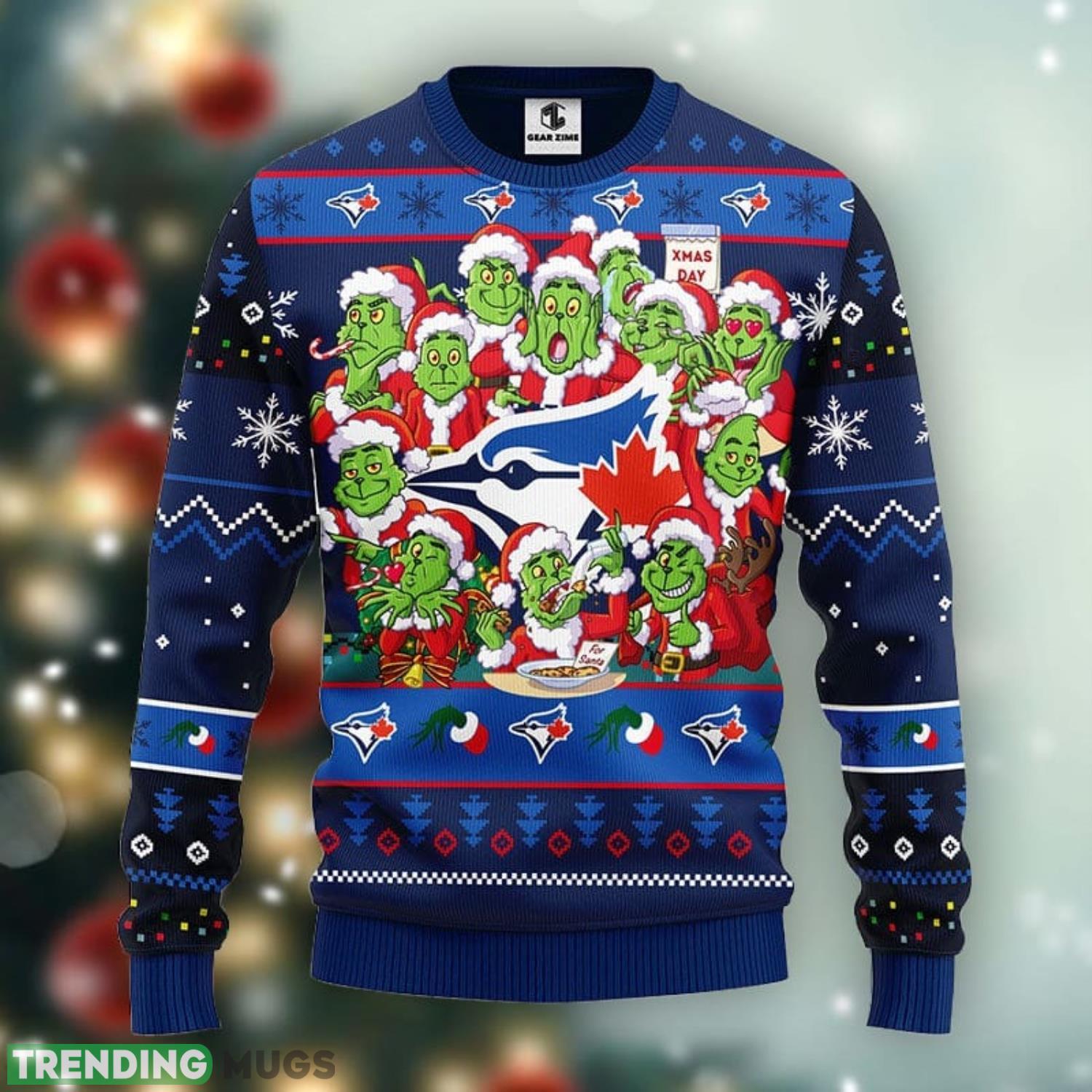Toronto Blue Jays 12 Grinch Xmas Day Ugly Christmas Sweater For Sport Fans Christmas Gift Product Photo 1 Toronto Blue Jays 12 Grinch Xmas Day Ugly Christmas Sweater For Sport Fans Christmas Gift Product Photo 1