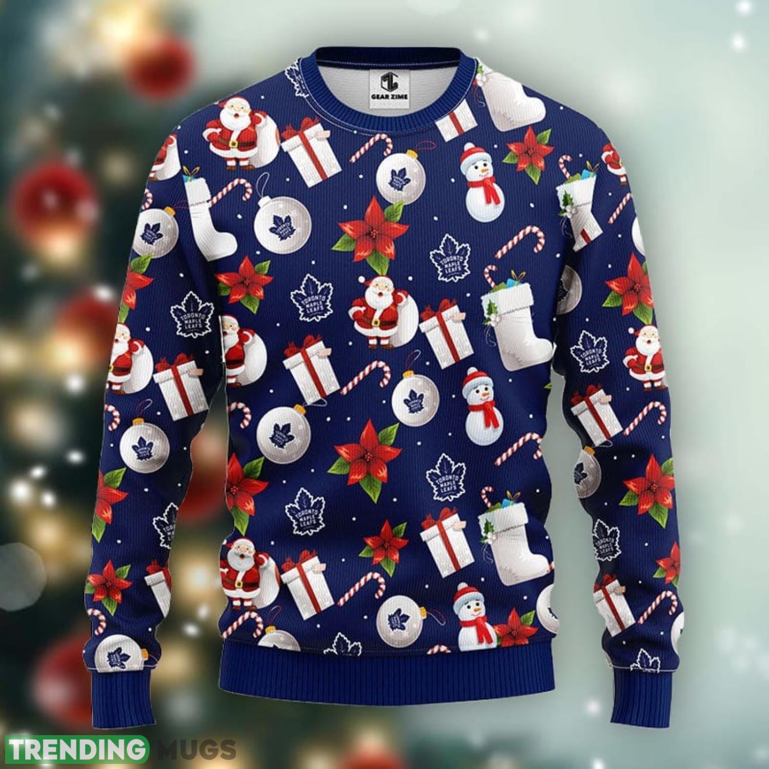 Toronto Maple Leafs Santa Claus Snowman Xmas Ugly Christmas Sweater Best Christmas Gift Ideas Product Photo 1 Toronto Maple Leafs Santa Claus Snowman Xmas Ugly Christmas Sweater Best Christmas Gift Ideas Product Photo 1