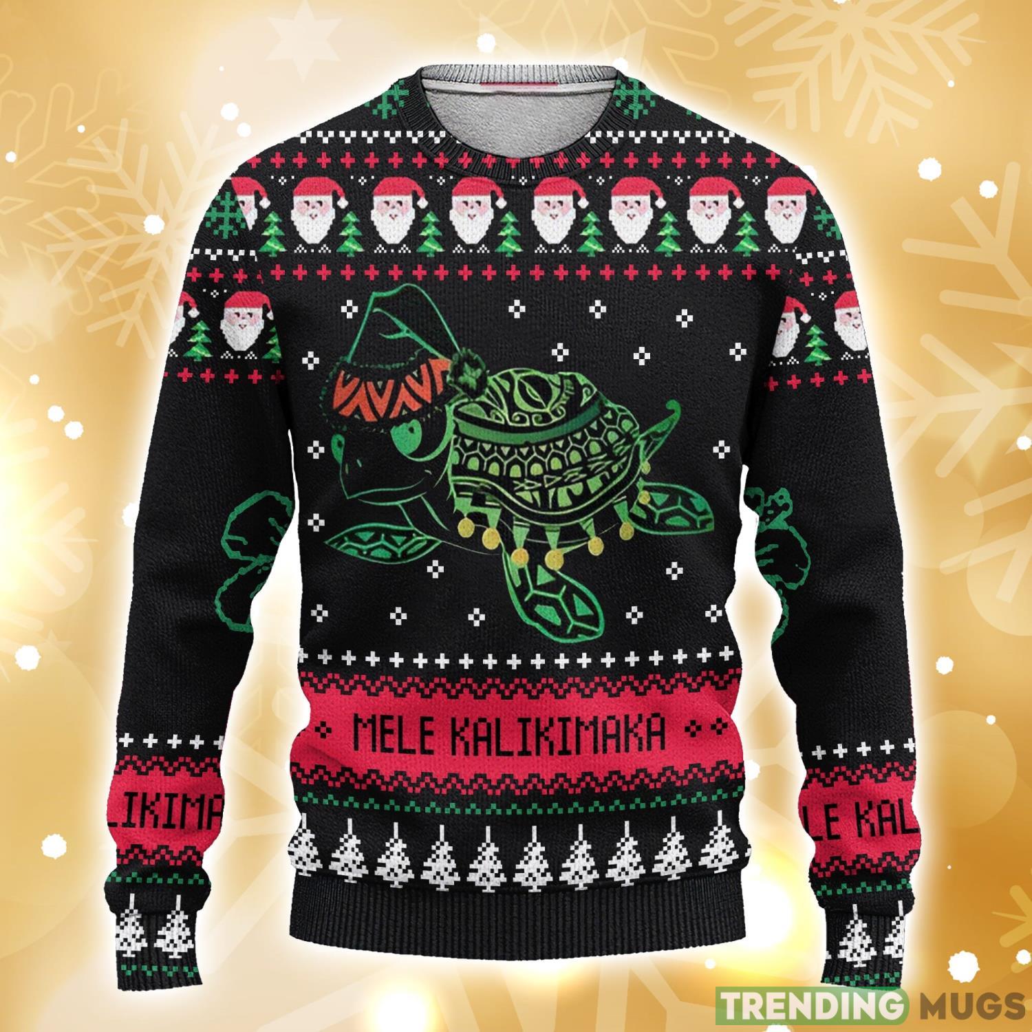 Turtle Santa Hat Ugly Christmas Sweater 3D All Over Printed Christmas Sweater Product Photo 1 Turtle Santa Hat Ugly Christmas Sweater 3D All Over Printed Christmas Sweater Product Photo 1