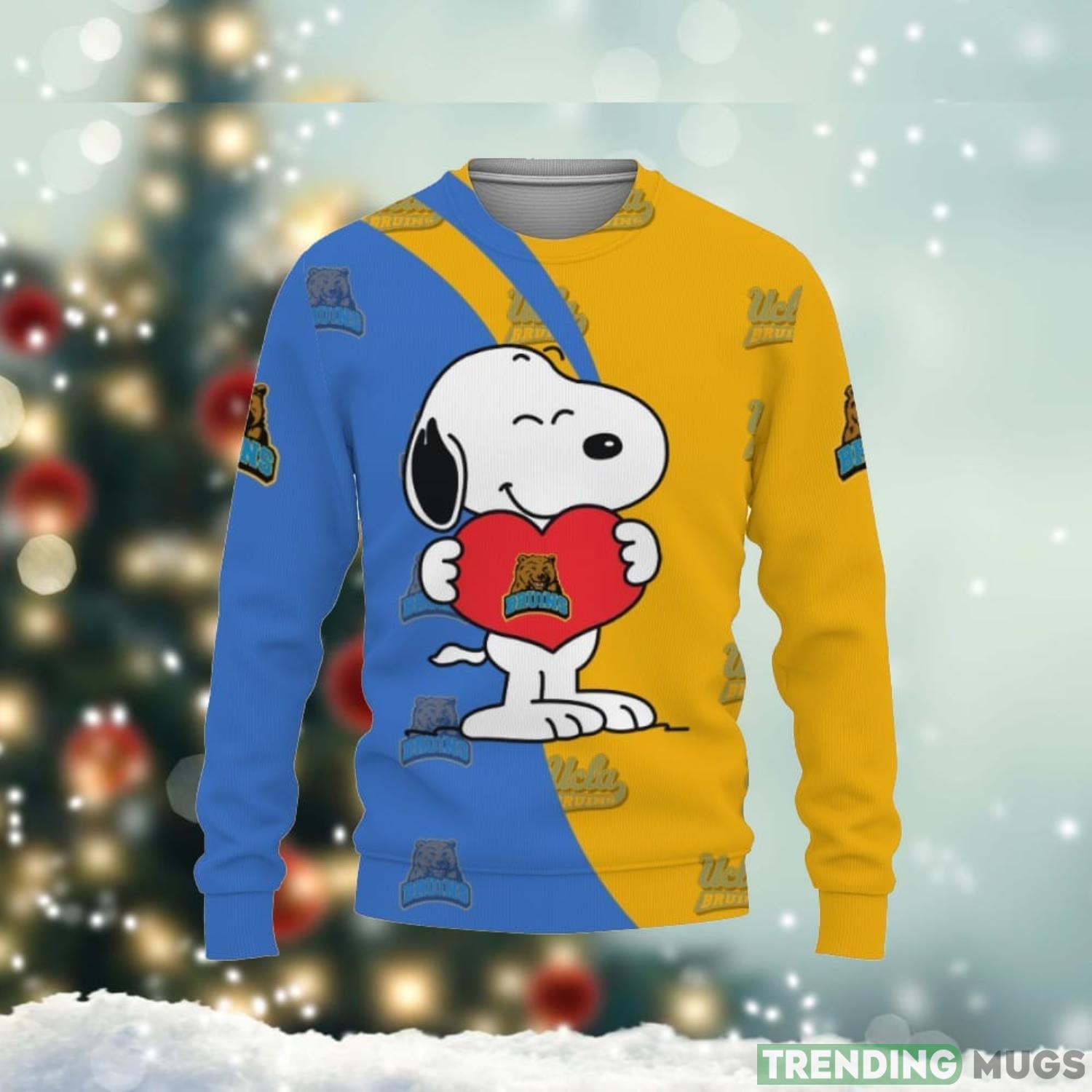 UCLA Bruins Snoopy Cute Heart American Sports Team Sweatshirt 3D Sweater Christmas Gift Ideas Cute Gift Unisex Christmas Gift Product Photo 1 UCLA Bruins Snoopy Cute Heart American Sports Team Sweatshirt 3D Sweater Christmas Gift Ideas Cute Gift Unisex Christmas Gift Product Photo 1
