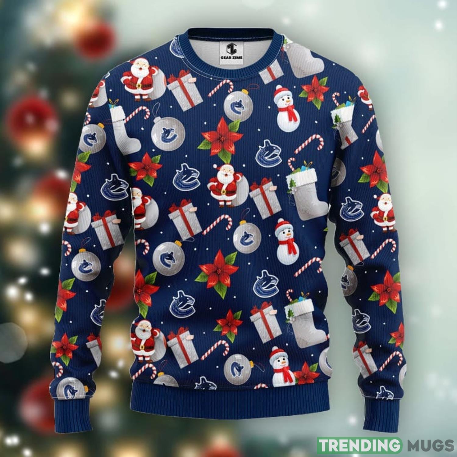 Vancouver Canucks Santa Claus Snowman Christmas Ugly Sweater 3D Christmas Xmas Sweater Product Photo 1 Vancouver Canucks Santa Claus Snowman Christmas Ugly Sweater 3D Christmas Xmas Sweater Product Photo 1
