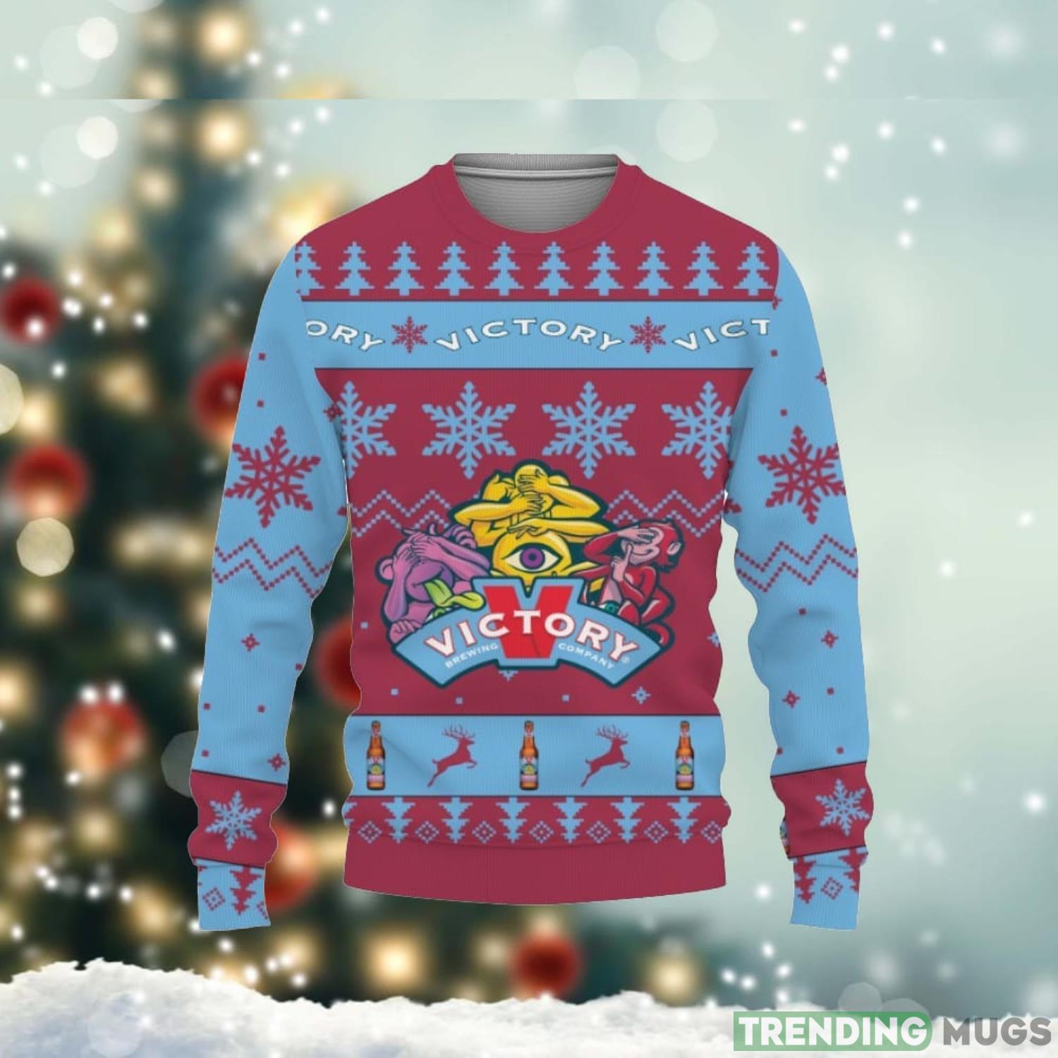 Victory Golden Monkey Beers Big Snowflake Pattern Ugly Christmas 3D Sweater Cute Gift For Men And Women Product Photo 1 Victory Golden Monkey Beers Big Snowflake Pattern Ugly Christmas 3D Sweater Cute Gift For Men And Women Product Photo 1