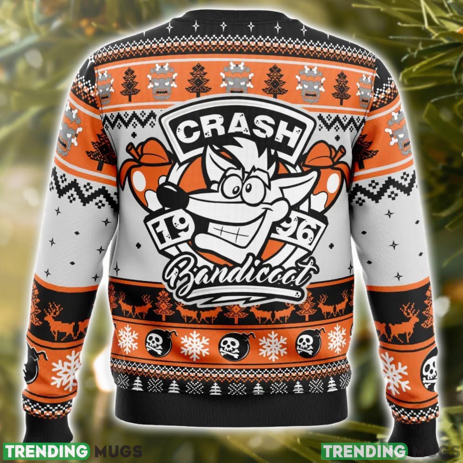 1996 Bandicoot Crash Bandicoot Ugly Christmas Sweater 3D Sweater 1996 Bandicoot Crash Bandicoot Ugly Christmas Sweater 3D Sweater