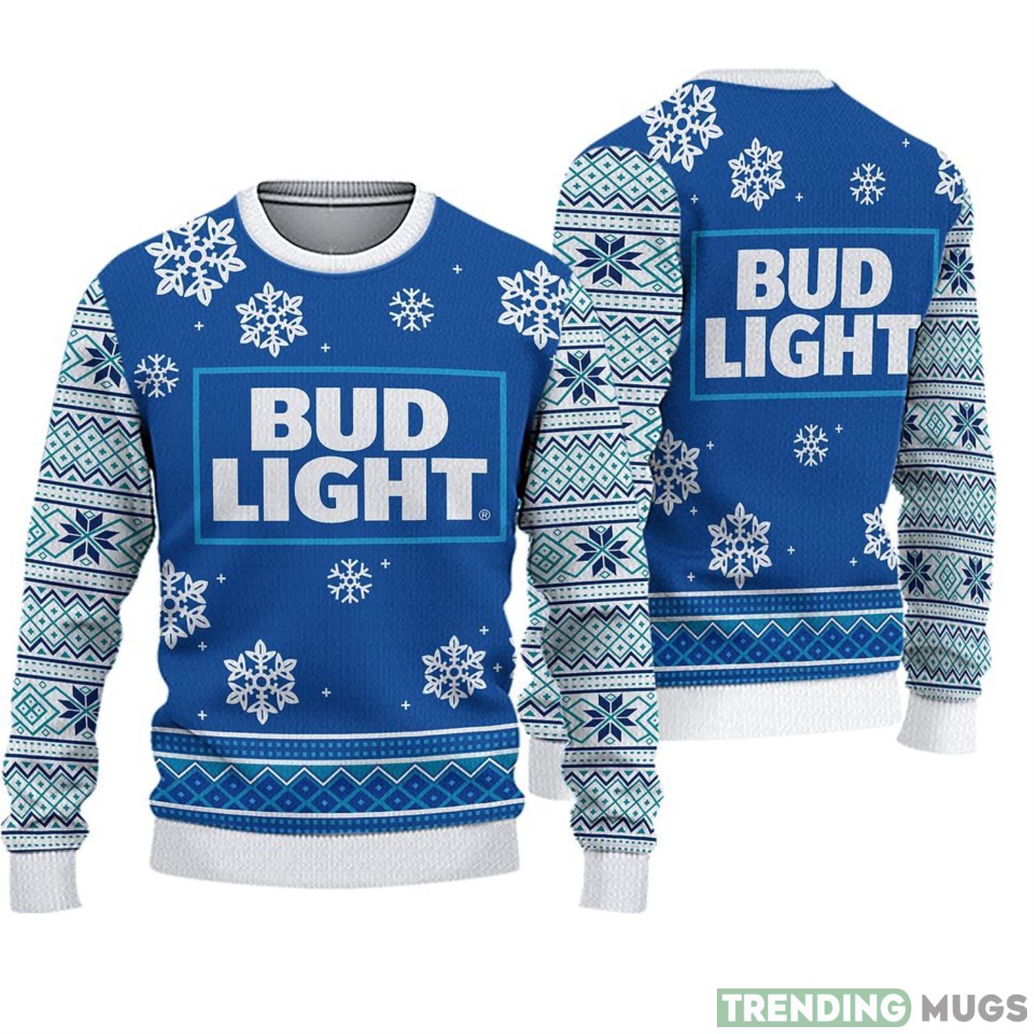 3D Bud Light Classic Ugly Christmas Sweater Unisex Gift Product Photo 1