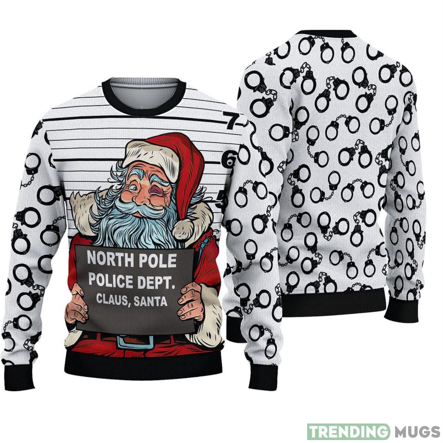 3D Santa Claus Arrested By North Pole Police Ugly Sweater Unisex Gift Christmas Xmas Product Photo 1 3D Santa Claus Arrested By North Pole Police Ugly Sweater Unisex Gift Christmas Xmas Product Photo 1