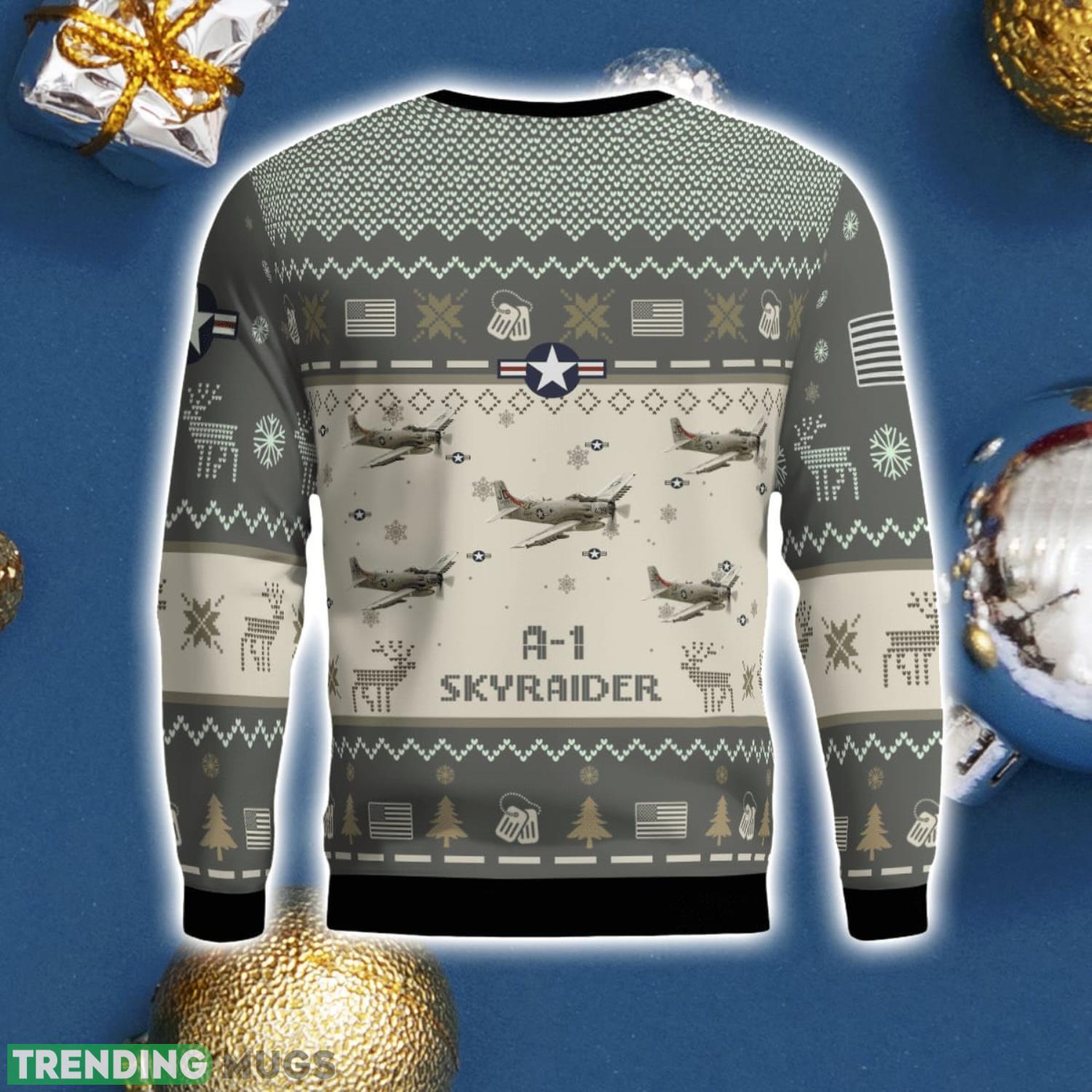 A 1 Skyraider A1 Aircraft New Trend Veteran Sweater Ugly Christmas Sweater Gift For Christmas 3D Sweater A 1 Skyraider A1 Aircraft New Trend Veteran Sweater Ugly Christmas Sweater Gift For Christmas 3D Sweater