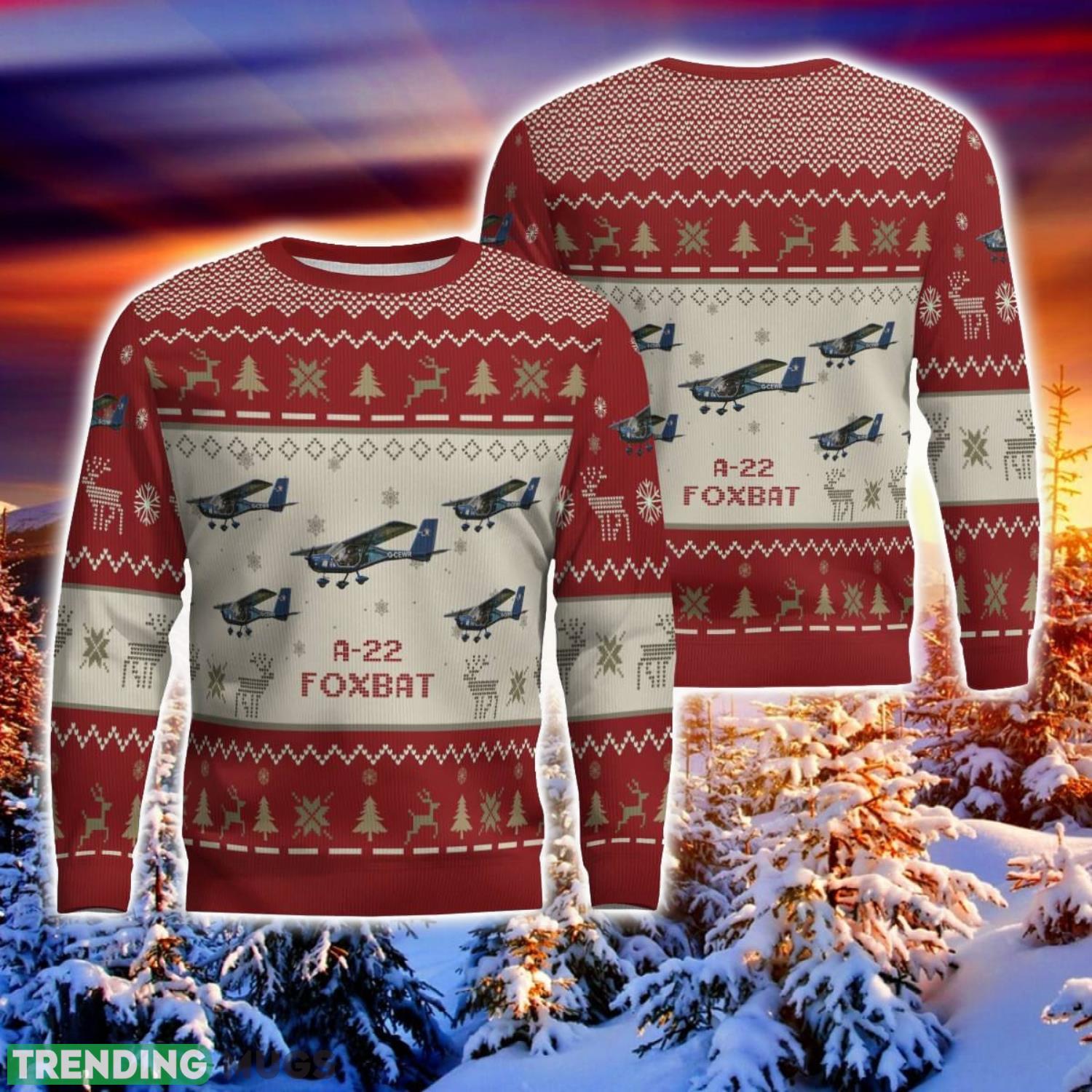 A-22 Foxbat A22 Aircraft Red Ugly Chrisrmas Sweater Aircraft Lover Veteran 3D Sweater Winter Gift Product Photo 1 A-22 Foxbat A22 Aircraft Red Ugly Chrisrmas Sweater Aircraft Lover Veteran 3D Sweater Winter Gift Product Photo 1