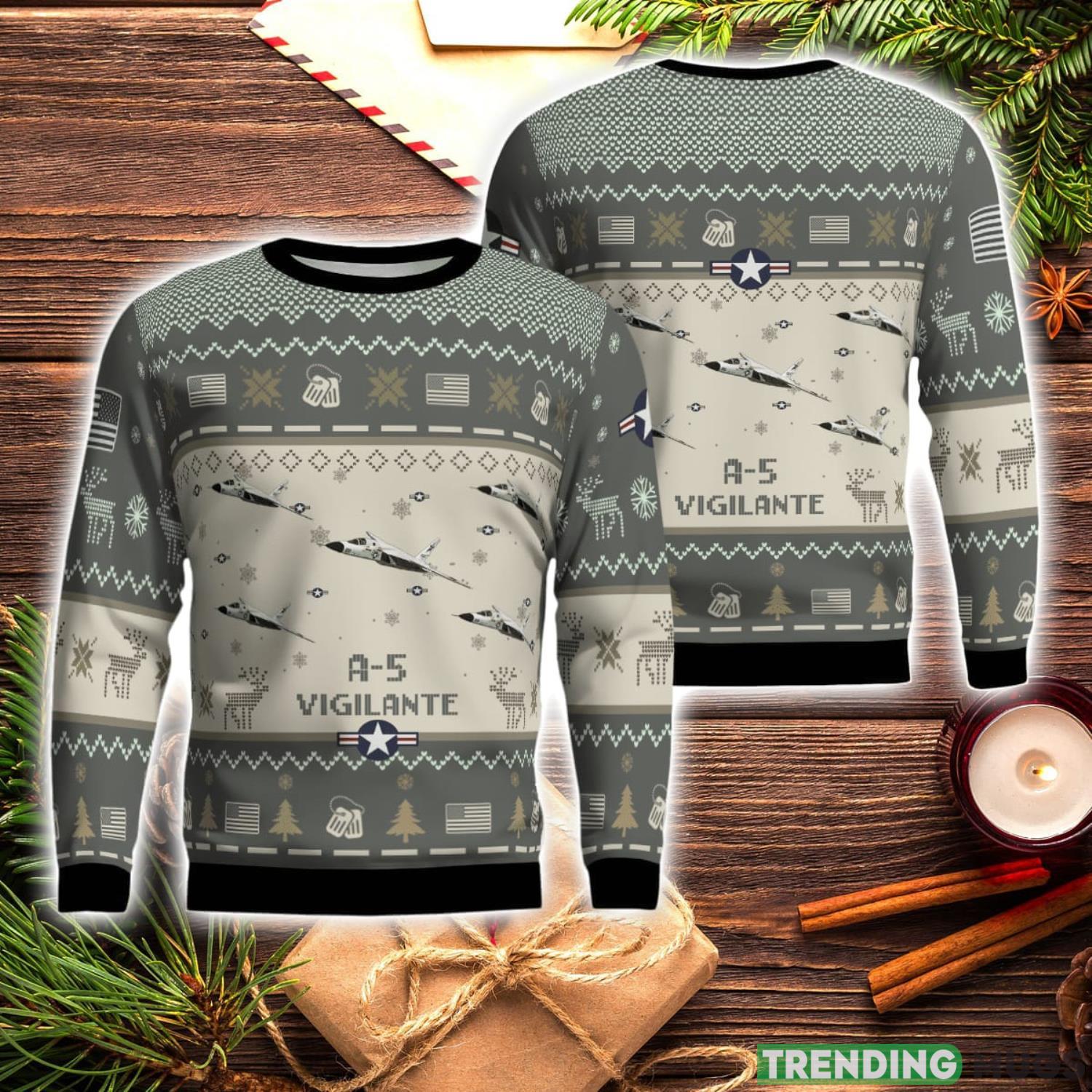 A-5 Vigilante A5 Aircraft New Trend Veteran Sweater Ugly Christmas Sweater Military Christmas Sweater Product Photo 1 A-5 Vigilante A5 Aircraft New Trend Veteran Sweater Ugly Christmas Sweater Military Christmas Sweater Product Photo 1