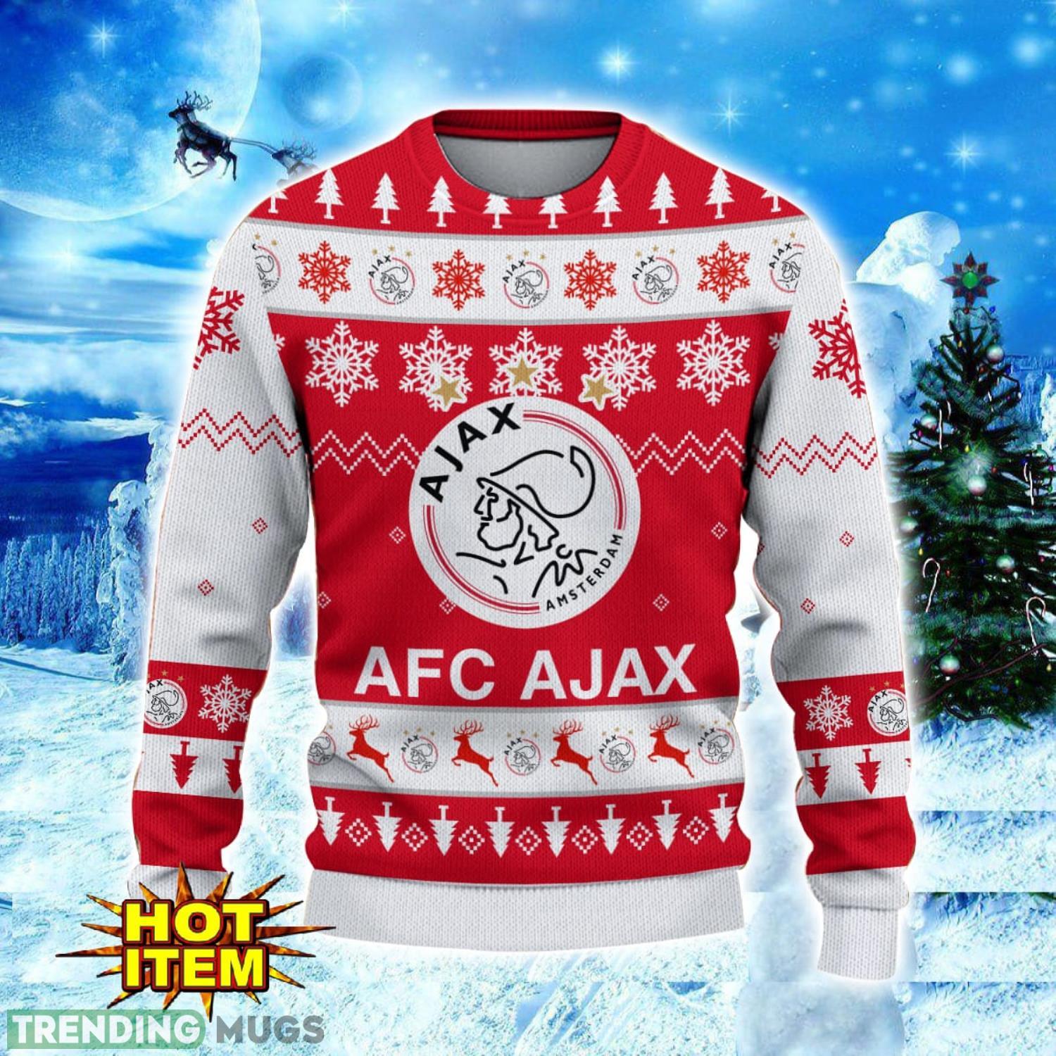 AFC Ajax 3D Sweater Gift For Men And Women Snowflake Pattern Ugly Christmas Sweater 3D Sweater AFC Ajax 3D Sweater Gift For Men And Women Snowflake Pattern Ugly Christmas Sweater 3D Sweater
