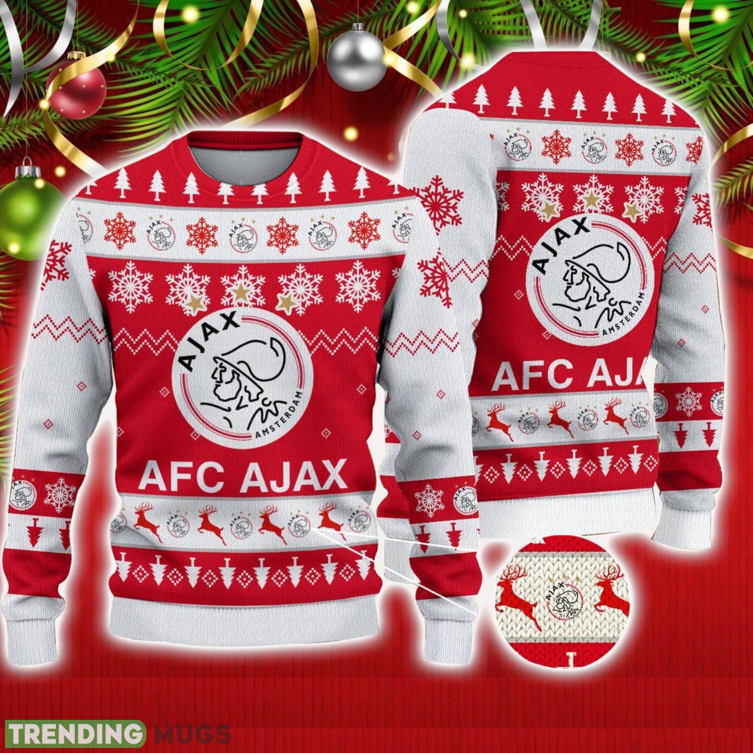 AFC Ajax 3D Sweater Gift For Men And Women Snowflake Pattern Ugly Christmas Sweater Product Photo 1 AFC Ajax 3D Sweater Gift For Men And Women Snowflake Pattern Ugly Christmas Sweater Product Photo 1