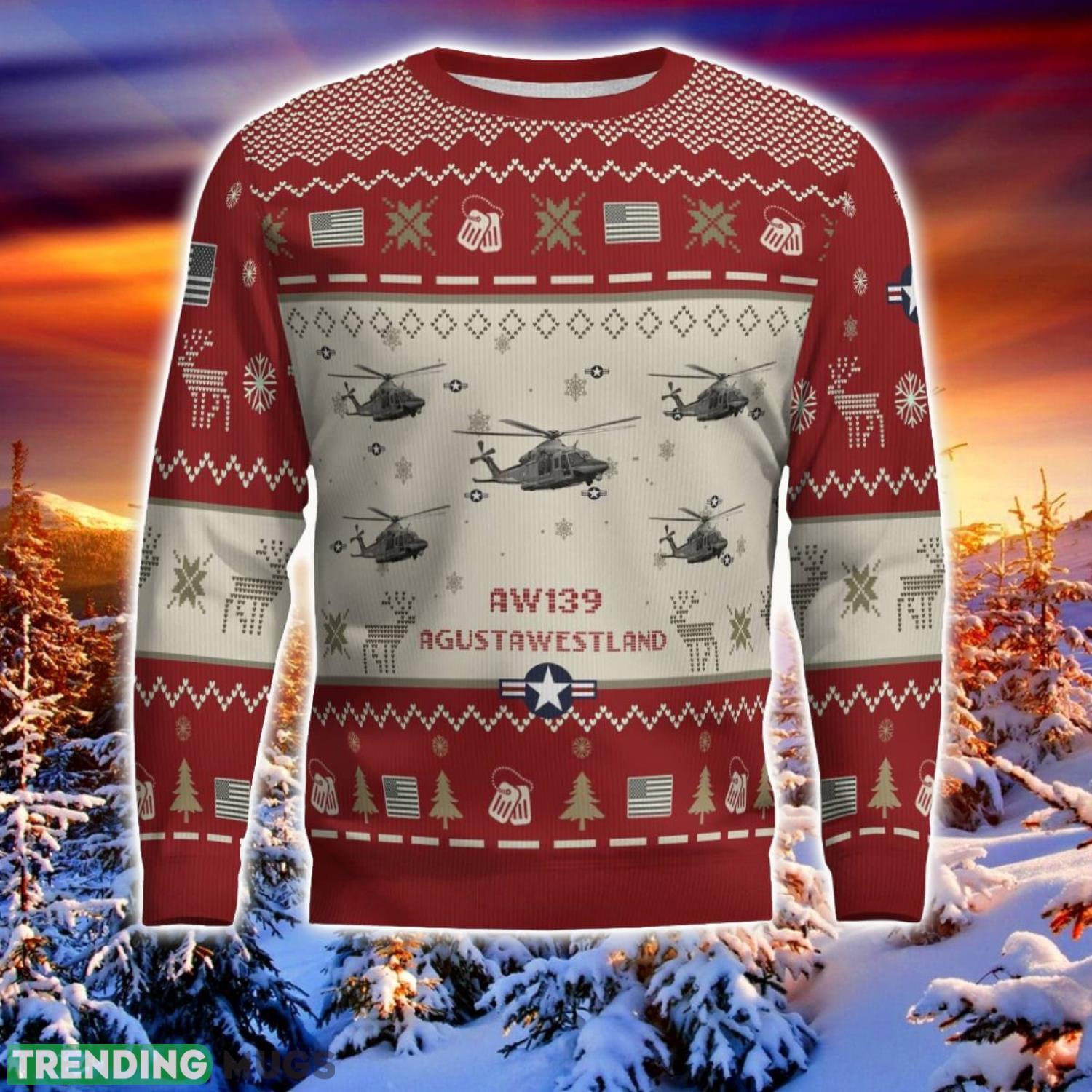 AgustaWestland AW139 Aircraft Red Ugly Chrisrmas Sweater Aircraft Lover Veteran 3D Sweater Winter Gift 3D Sweater AgustaWestland AW139 Aircraft Red Ugly Chrisrmas Sweater Aircraft Lover Veteran 3D Sweater Winter Gift 3D Sweater