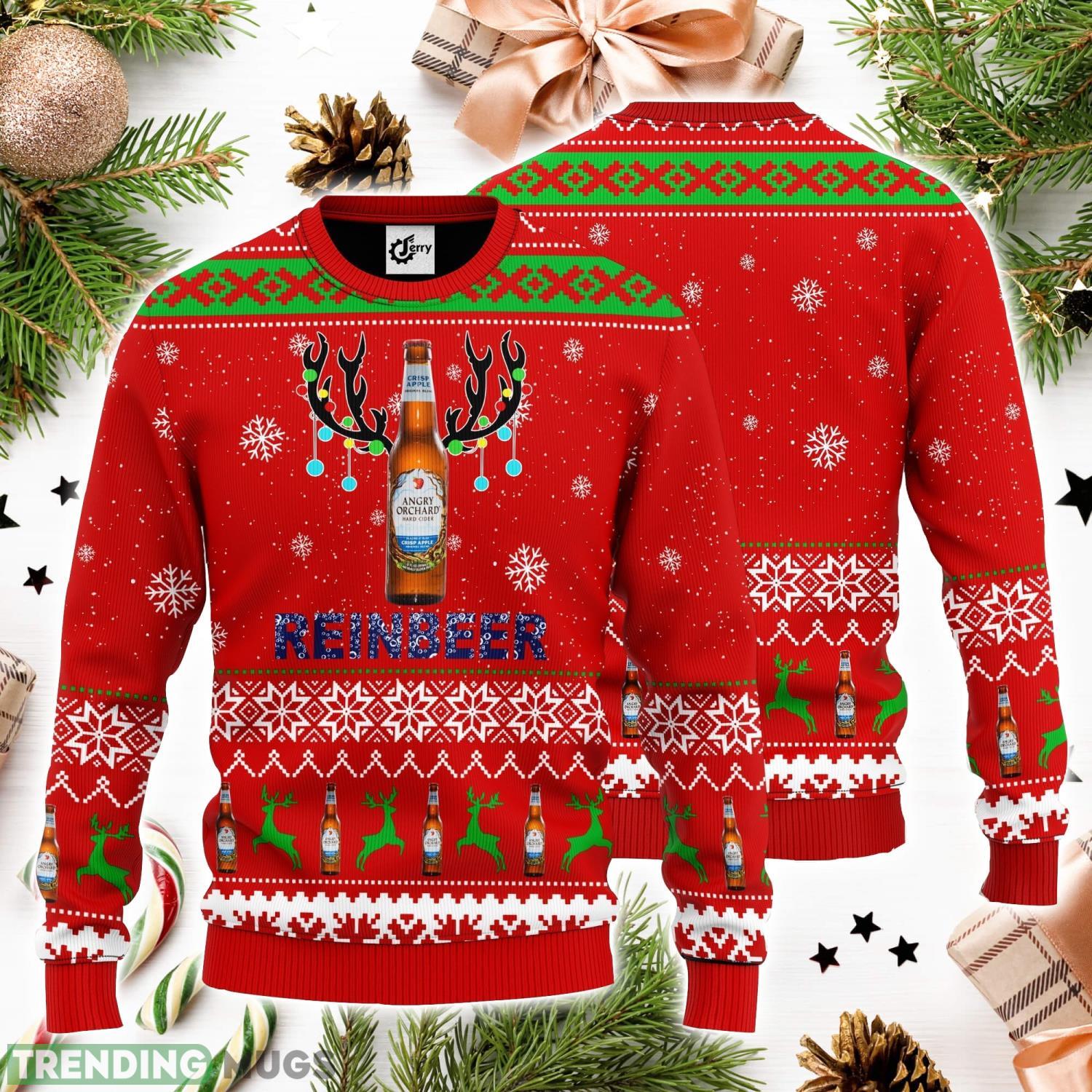 Angry Orchard Reinbeer 3D Ugly Christmas Sweater Unisex Sweater Christmas Gift Product Photo 1 Angry Orchard Reinbeer 3D Ugly Christmas Sweater Unisex Sweater Christmas Gift Product Photo 1