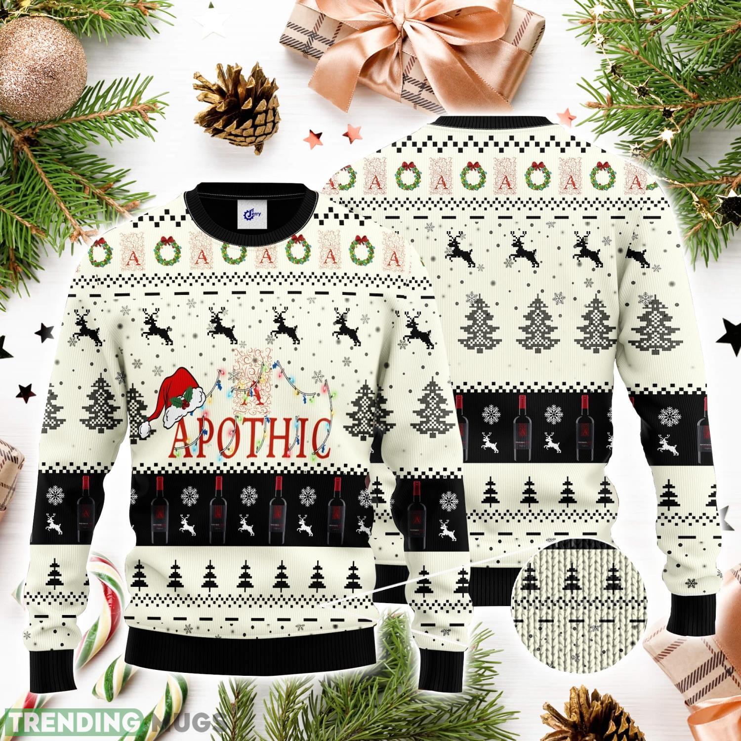 Apothic Santa Hat Christmas 3D Ugly Christmas Sweater Unisex Sweater Christmas Gift Product Photo 1 Apothic Santa Hat Christmas 3D Ugly Christmas Sweater Unisex Sweater Christmas Gift Product Photo 1