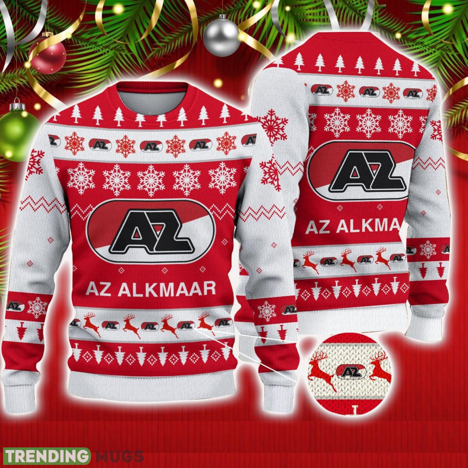AZ Alkmaar 3D Sweater Gift For Men And Women Snowflake Pattern Ugly Christmas Sweater Product Photo 1 AZ Alkmaar 3D Sweater Gift For Men And Women Snowflake Pattern Ugly Christmas Sweater Product Photo 1