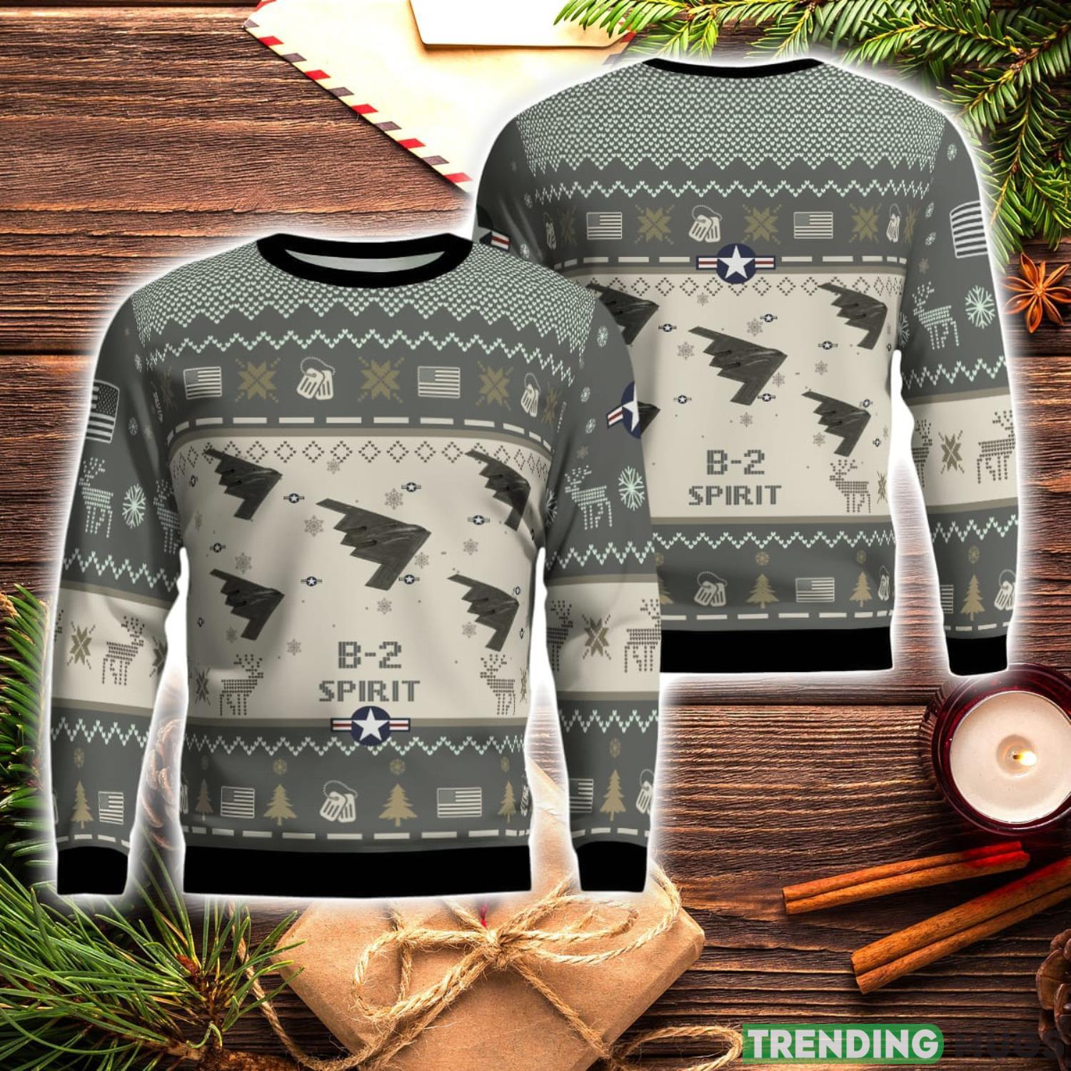 B-2 Spirit B2 Aircraft New Trend Veteran Sweater Ugly Christmas Sweater Military Christmas Sweater Product Photo 1 B-2 Spirit B2 Aircraft New Trend Veteran Sweater Ugly Christmas Sweater Military Christmas Sweater Product Photo 1