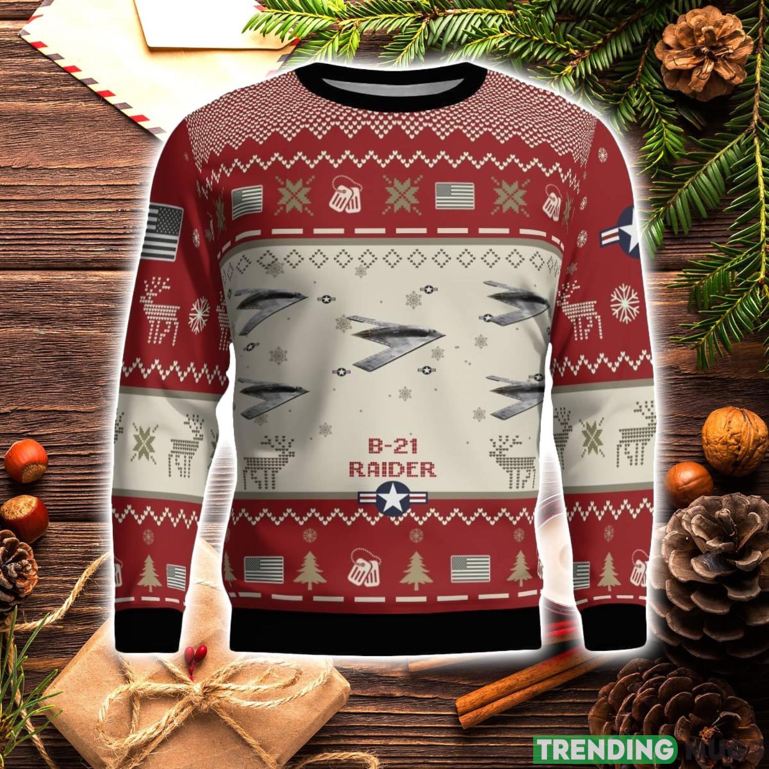 B 21 Raider B21 Aircraft Red Ugly Christmas Sweater Christmas Season Gift Veteran USA Air Force 3D Sweater 3D Sweater B 21 Raider B21 Aircraft Red Ugly Christmas Sweater Christmas Season Gift Veteran USA Air Force 3D Sweater 3D Sweater