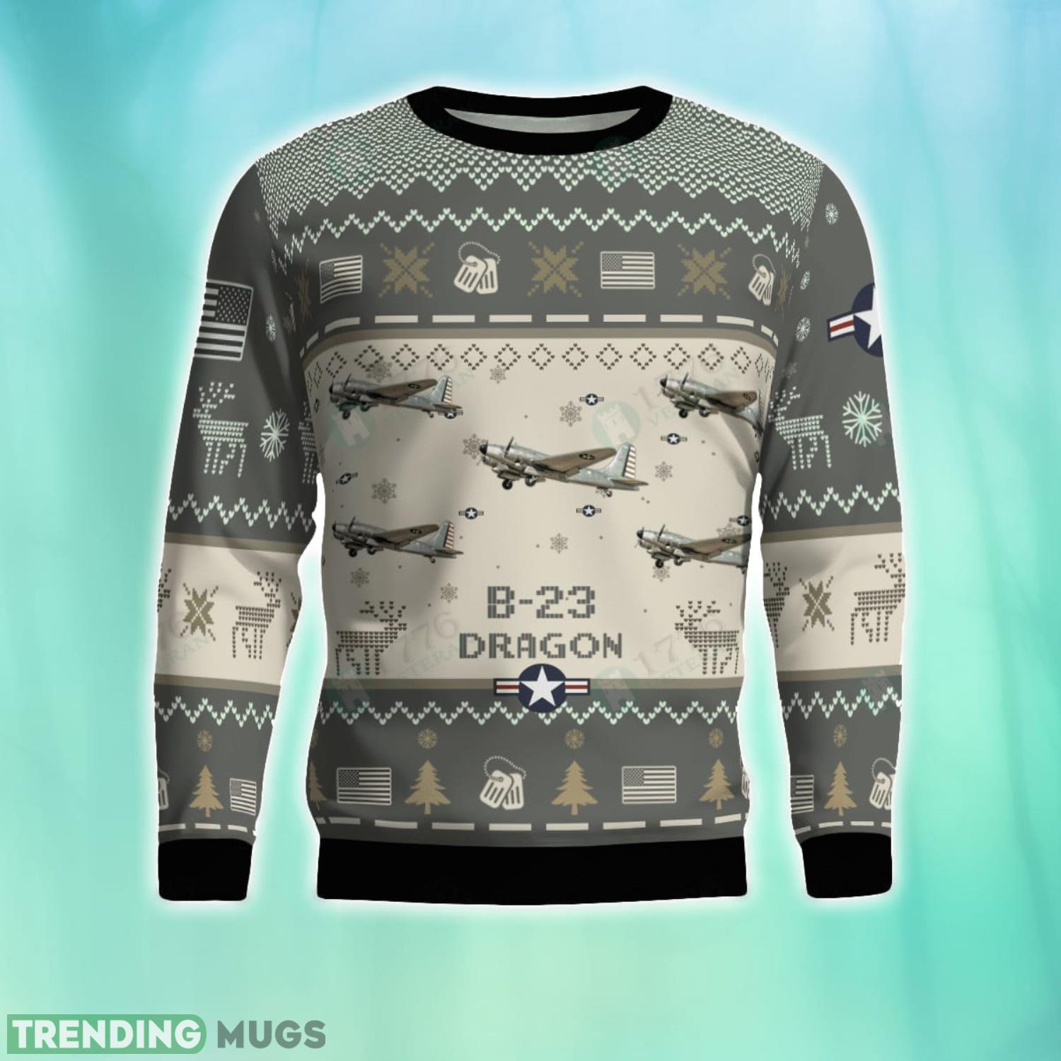 B-23 Dragon B23 3D Aircraft Ugly Sweater Christmas Gift For Men And Women Product Photo 1 B-23 Dragon B23 3D Aircraft Ugly Sweater Christmas Gift For Men And Women Product Photo 1