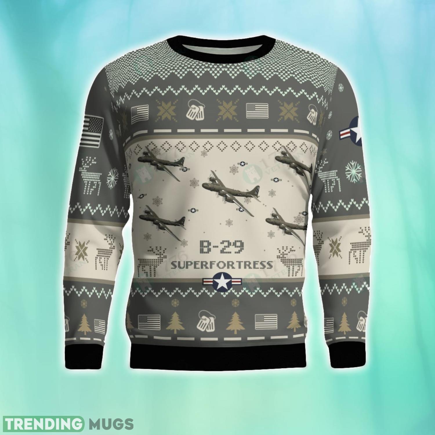 B-29 Superfortress B29 3D Aircraft Ugly Sweater Christmas Gift For Men And Women Product Photo 1 B-29 Superfortress B29 3D Aircraft Ugly Sweater Christmas Gift For Men And Women Product Photo 1