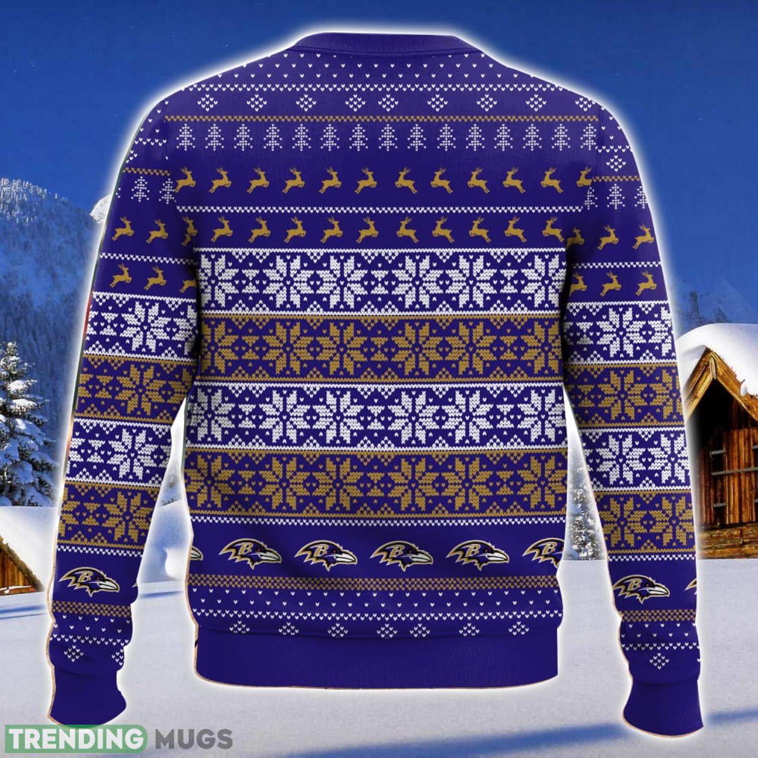 Baltimore Ravens All Over Printed Ugly Christmas Sweater 2023 Christmas Gift Ideas Holiday Gift 3D Sweater Baltimore Ravens All Over Printed Ugly Christmas Sweater 2023 Christmas Gift Ideas Holiday Gift 3D Sweater