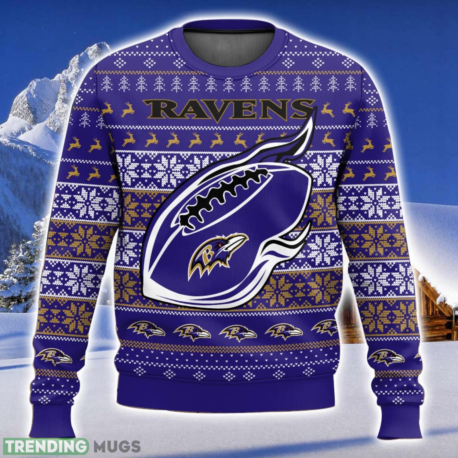 Baltimore Ravens All Over Printed Ugly Christmas Sweater 2023 Christmas Gift Ideas Holiday Gift Product Photo 1 Baltimore Ravens All Over Printed Ugly Christmas Sweater 2023 Christmas Gift Ideas Holiday Gift Product Photo 1