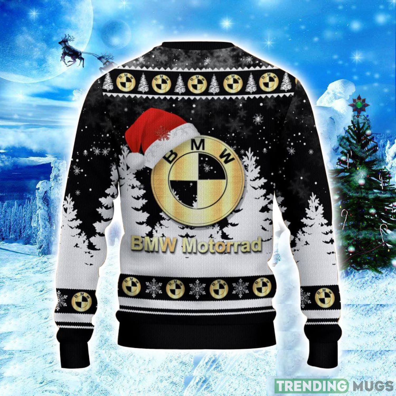 BMW Motorrad Logo Wearing Santa Hat Christmas Gift Ugly Christmas Sweater Christmas Gift Ideas 3D Sweater BMW Motorrad Logo Wearing Santa Hat Christmas Gift Ugly Christmas Sweater Christmas Gift Ideas 3D Sweater