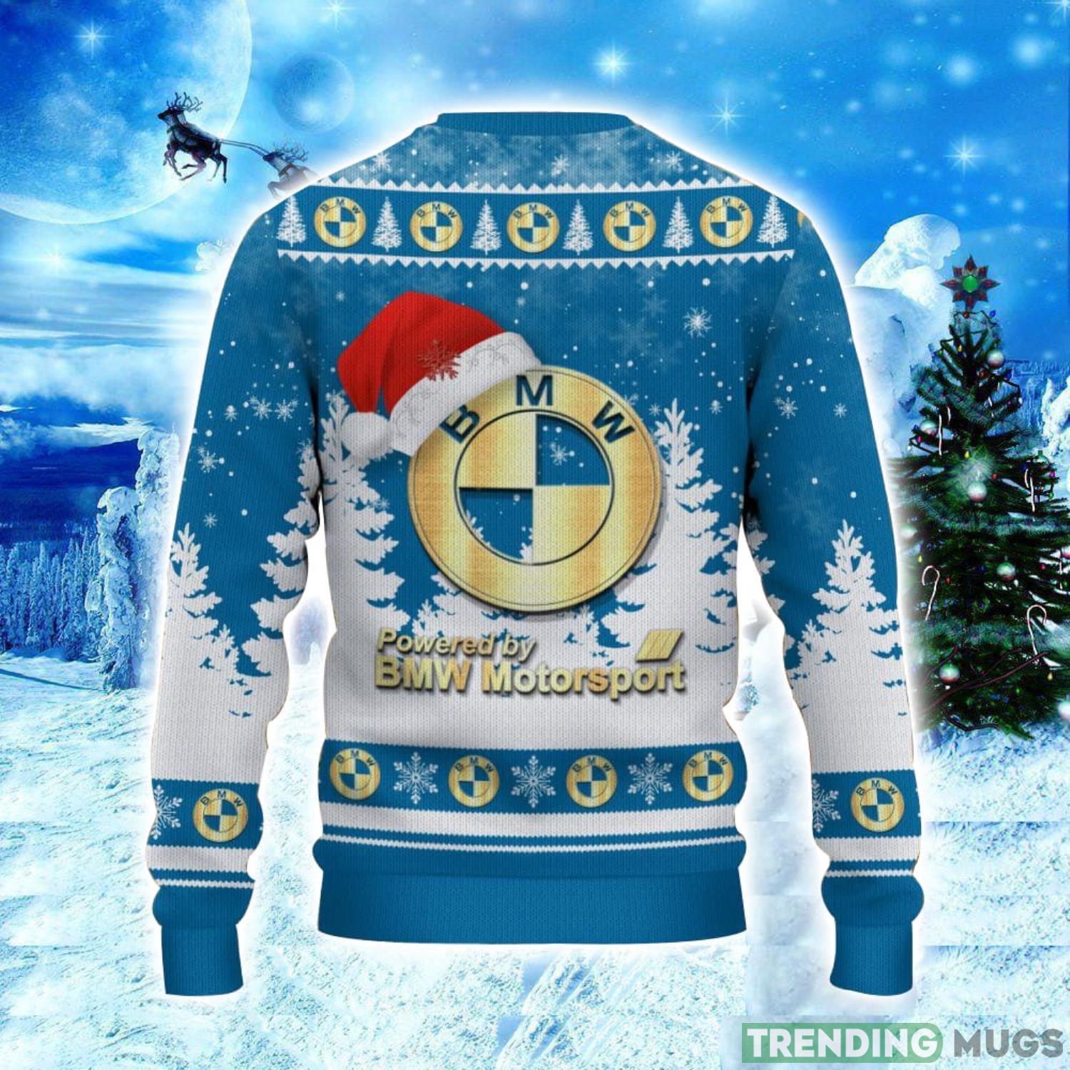 BMW Motorsport Logo Wearing Santa Hat Christmas Gift Ugly Christmas Sweater Christmas Gift Ideas 3D Sweater BMW Motorsport Logo Wearing Santa Hat Christmas Gift Ugly Christmas Sweater Christmas Gift Ideas 3D Sweater