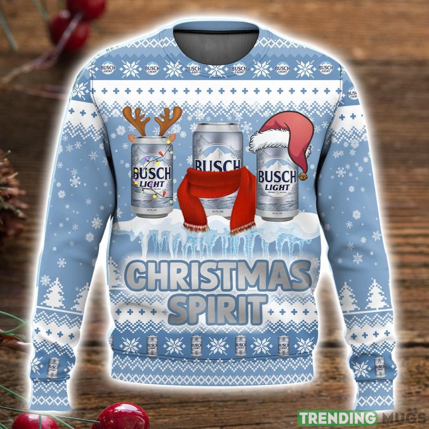 Busch Light Christmas Spirit Ugly Sweater Cute Christmas Gift Ideas For Men And Women Product Photo 1 Busch Light Christmas Spirit Ugly Sweater Cute Christmas Gift Ideas For Men And Women Product Photo 1