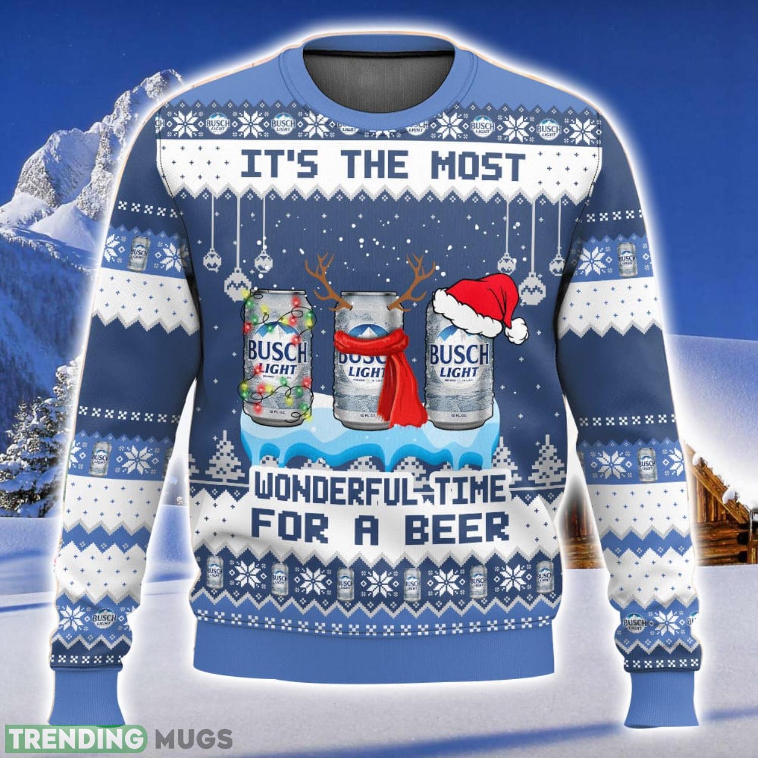 Busch Light It’s The Most Wonderful Time For A Beer All Over Printed Ugly Christmas Sweater 2023 Christmas Gift Ideas Holiday Gift Product Photo 1 Busch Light It’s The Most Wonderful Time For A Beer All Over Printed Ugly Christmas Sweater 2023 Christmas Gift Ideas Holiday Gift Product Photo 1
