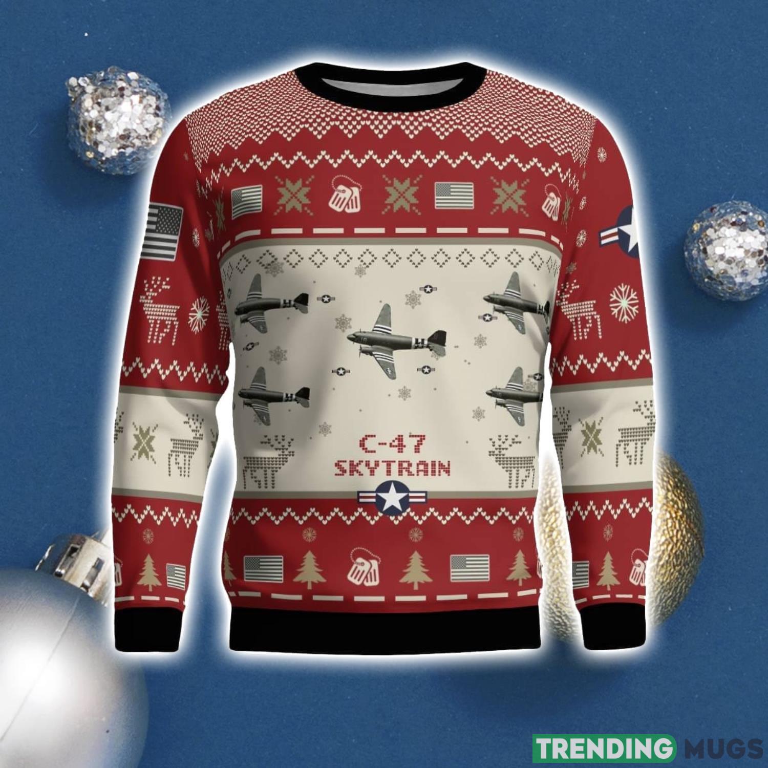 C 47 Skytrain C47 Aircraft Ugly Christmas Sweater Christmas Gift Veteran 3D Sweater 3D Sweater C 47 Skytrain C47 Aircraft Ugly Christmas Sweater Christmas Gift Veteran 3D Sweater 3D Sweater